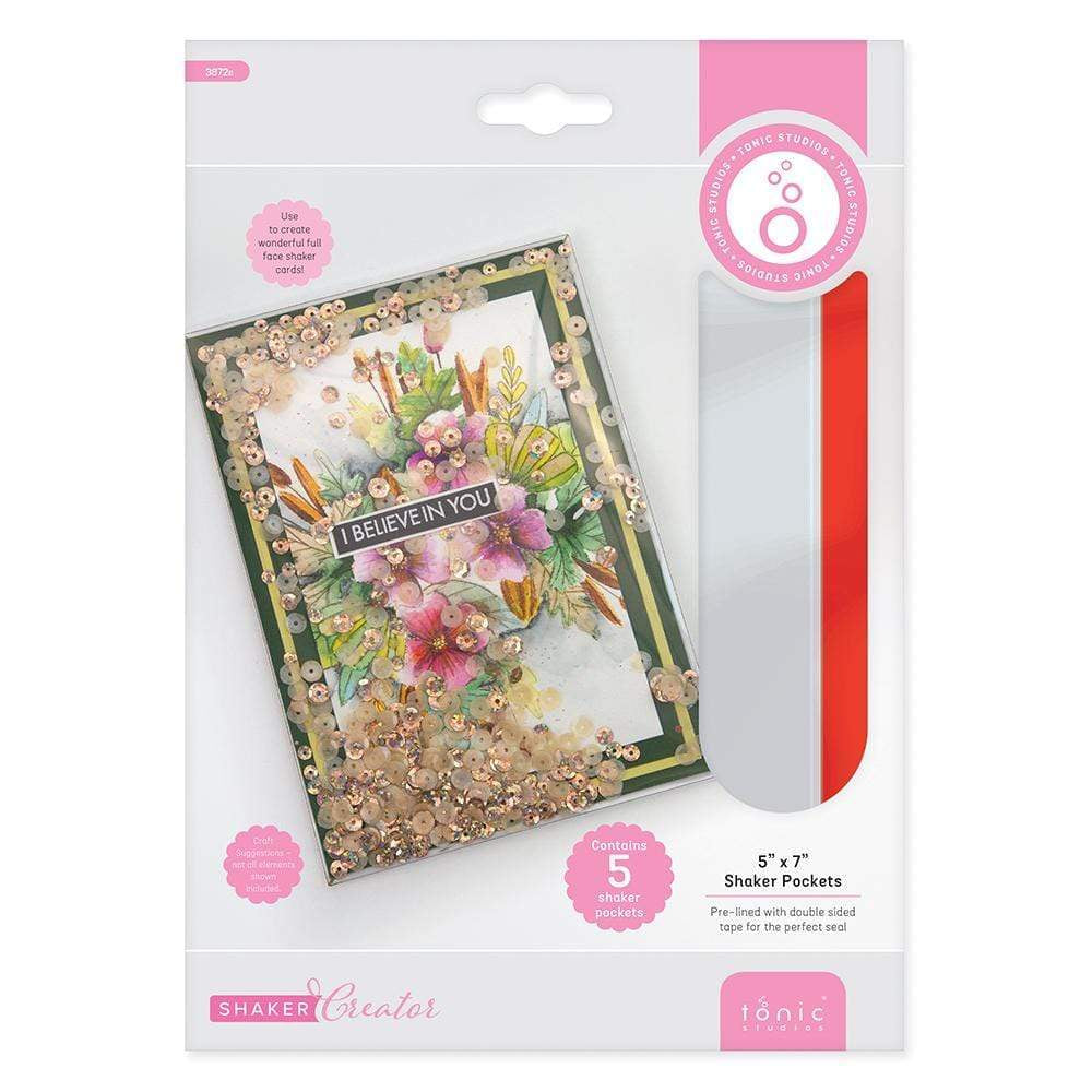 Tonic Studios Shaker Creator 5x7 Shaker Pocket Card Making Kit 3872E - Perfect for DIY Greeting Cards, Scrapbooking & Paper Crafts