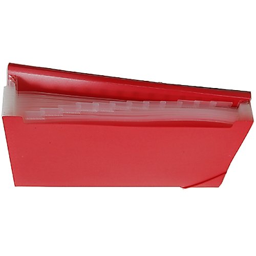Red Legal Size (10 x 15 Inch) 13 Pocket Expanding File Folder - Case of 24 - Perfect for Document Organization, School Supplies & Office Filing