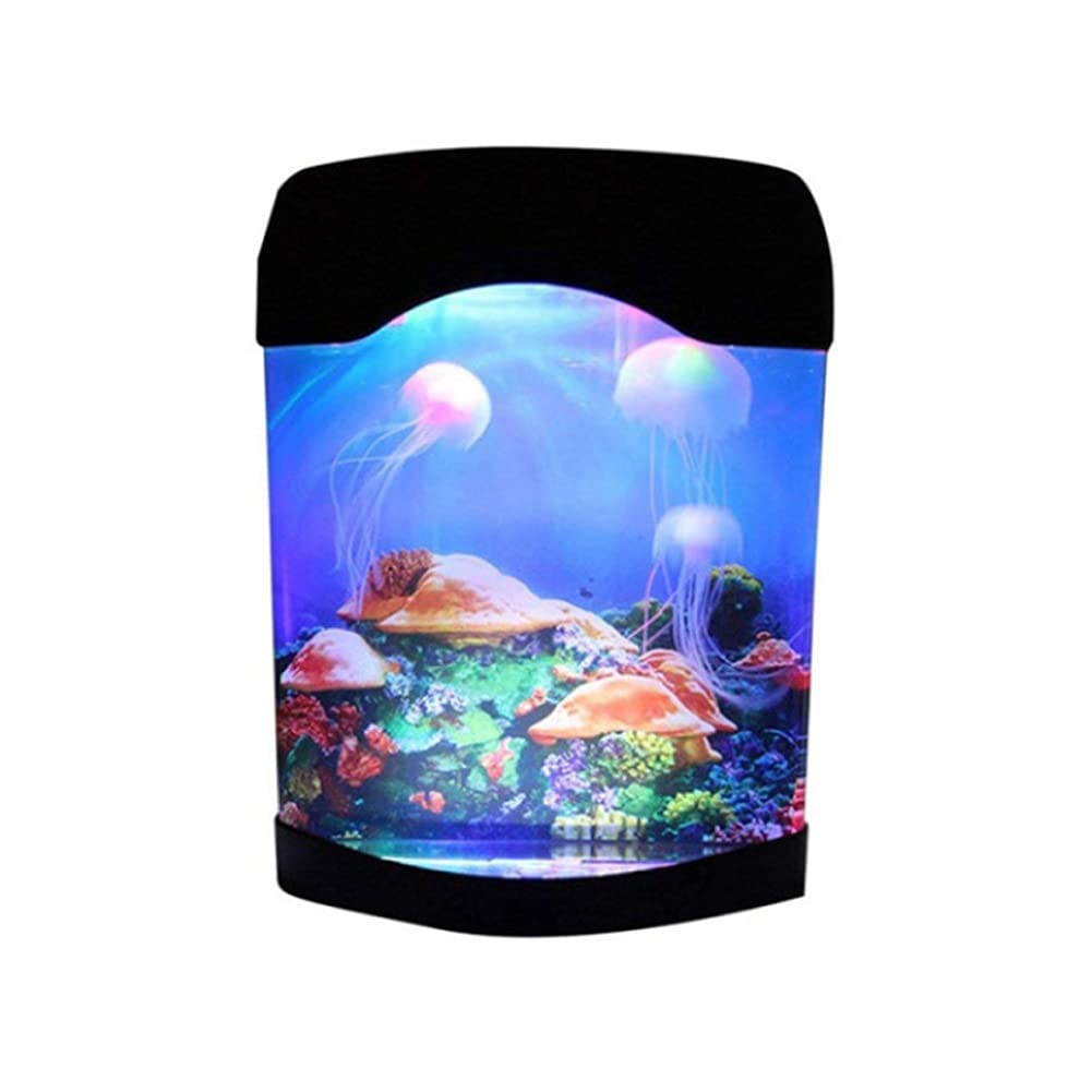 WYBFZTT-188 LED Desktop Aquarium with Night Light - Large Acrylic Fish Tank for Home & Office Decor | Perfect for Relaxation, Stress Relief & Aquatic Pet Keeping