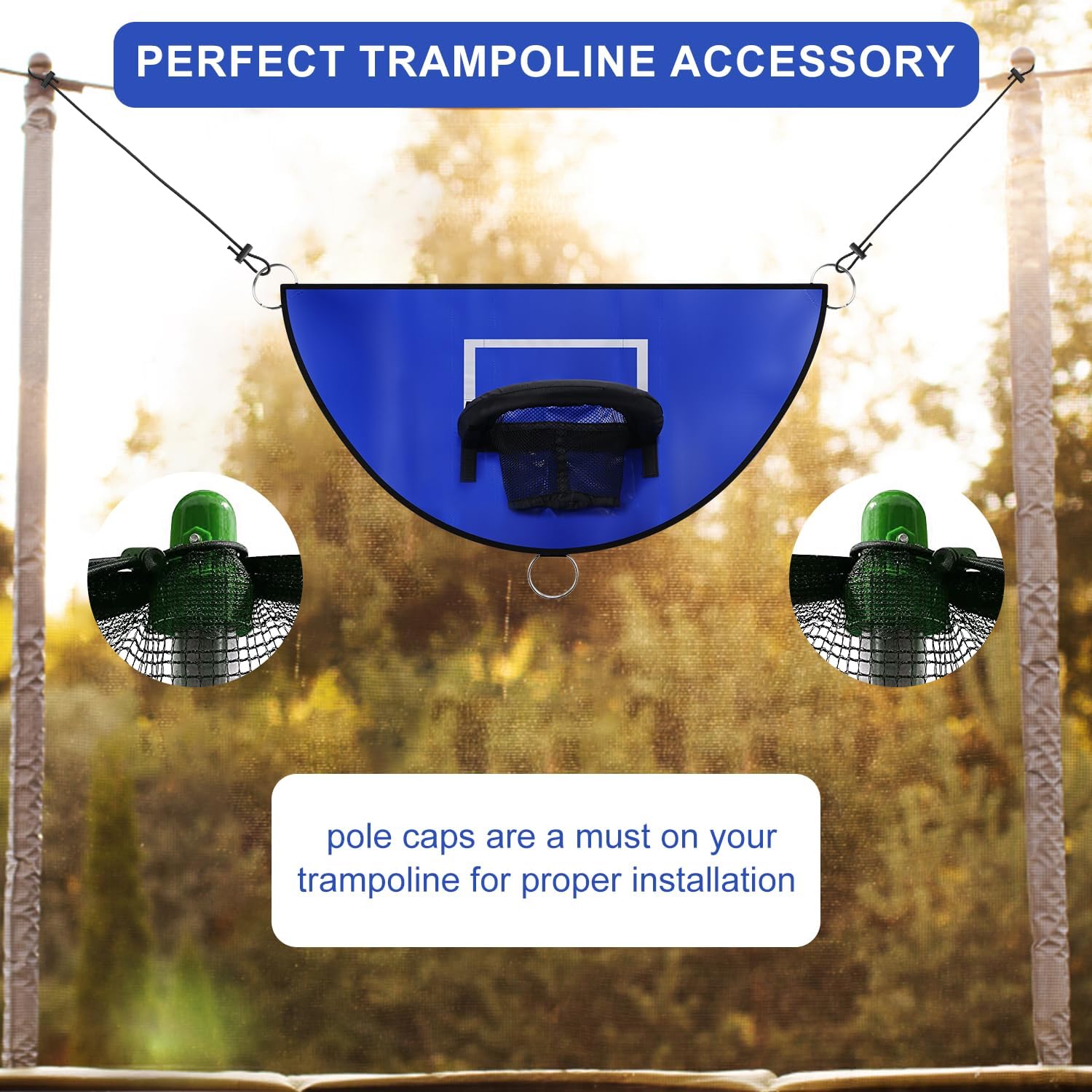 Trampoline Basketball Hoop with Scoreboard - Dunking Accessory for Kids & Adults - Indoor/Outdoor Fun