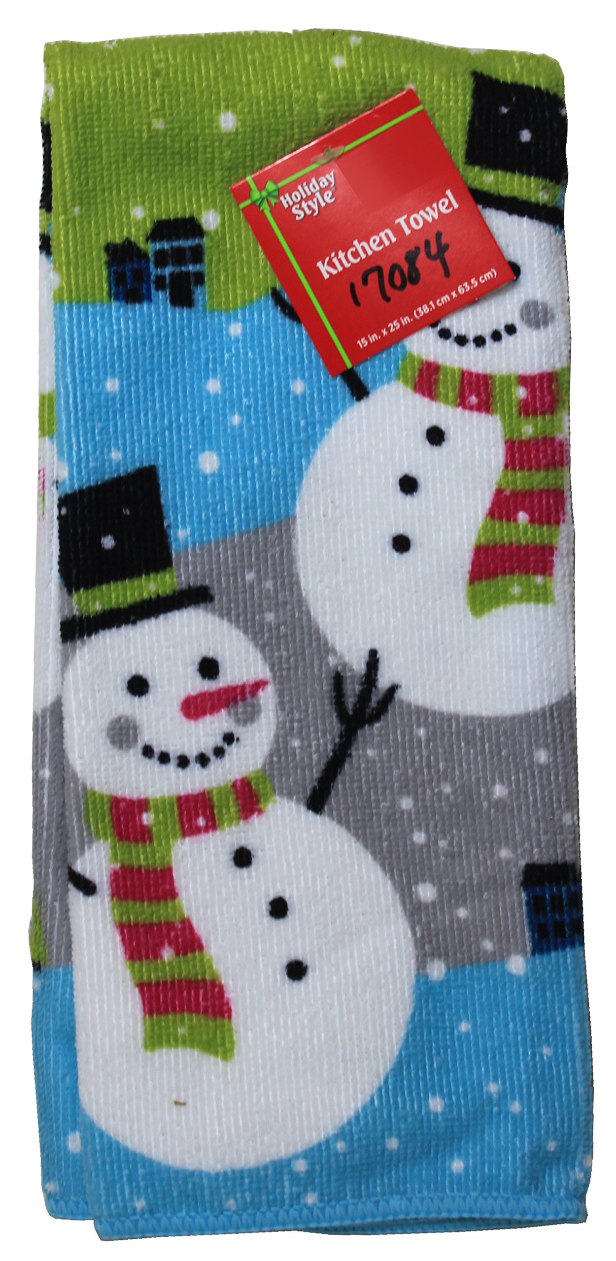 Snowman Kitchen Towel Set - Christmas Themed Dish Towels for Holiday Decor & Drying Dishes - Perfect for Winter Home Decor & Kitchen Use