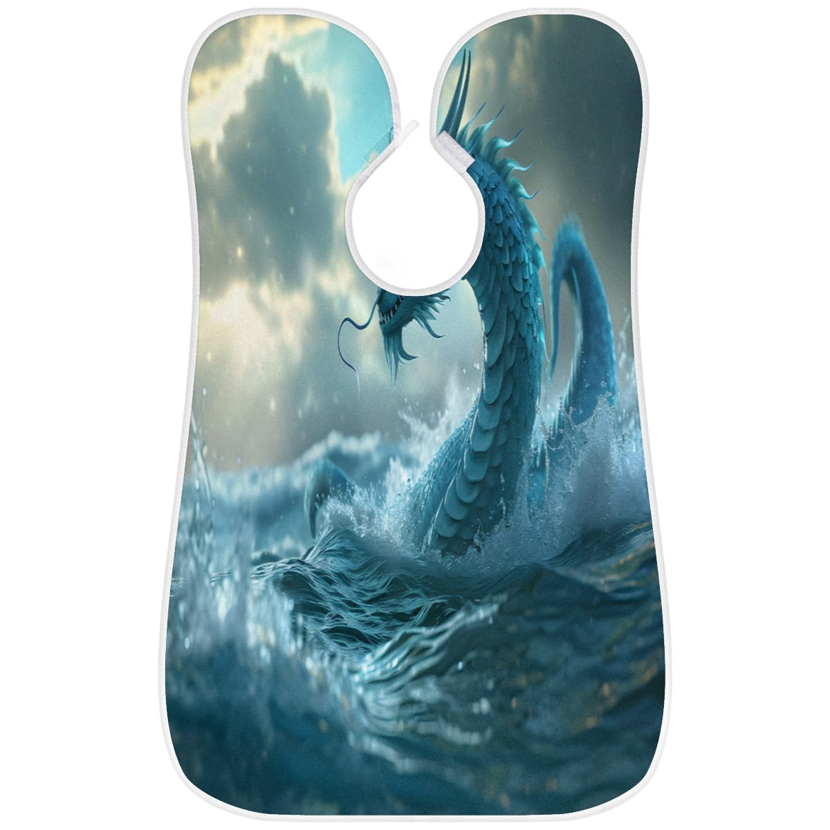 Sea Dragon Summer Beard Shaving Bib for Men - Waterproof Hair Dye Apron & Barber Cape for Haircut, Beard Trimming & Makeup - Sink Hair Catcher & Grooming Accessory - Perfect for Home Barbering, Salon Styling & DIY Hair Coloring