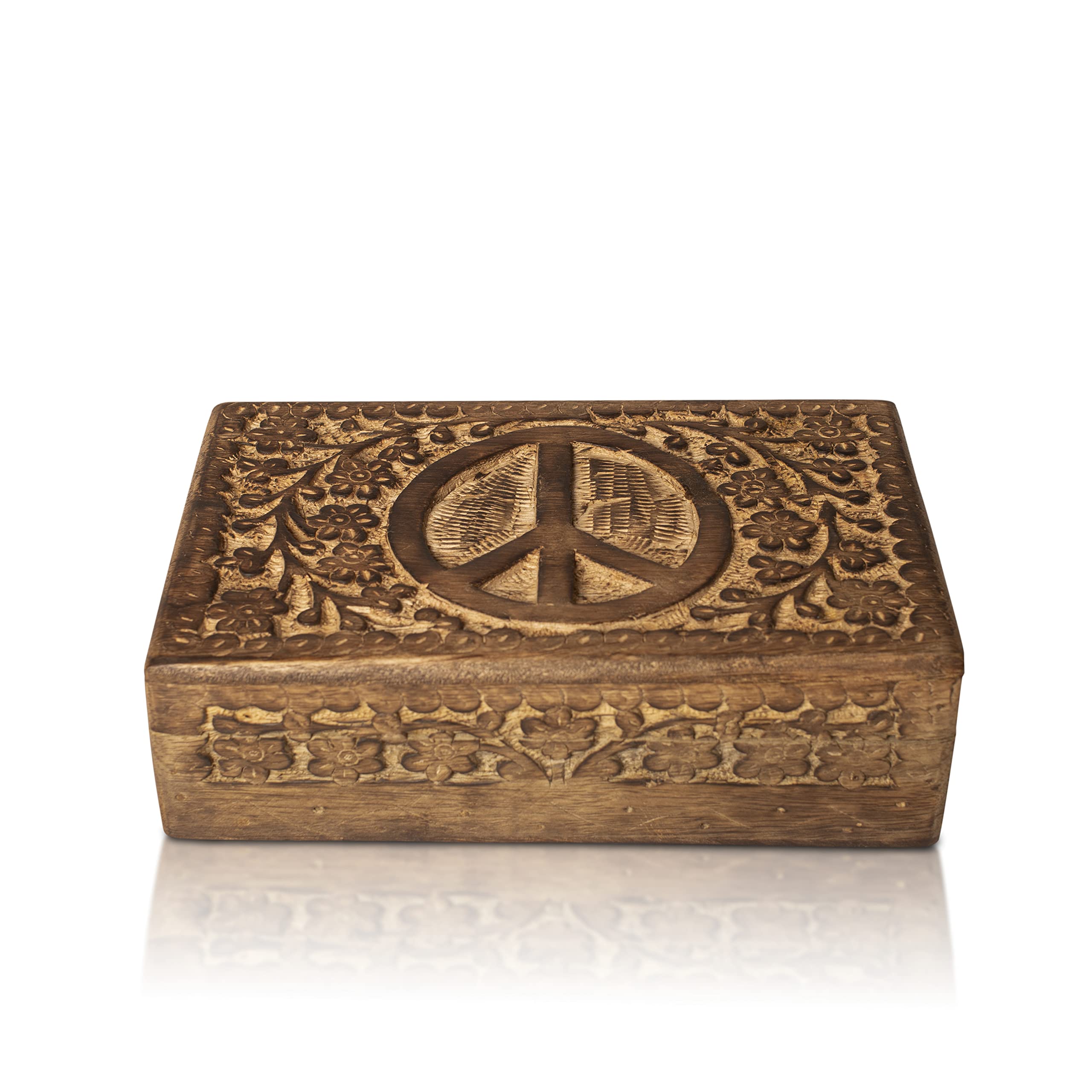 Handmade Wooden Jewelry Box Organizer - Natural Decorative Keepsake Box for Women, Birthday, Anniversary & Housewarming Gifts | Perfect for Jewelry Storage, Watch Display & Home Decor