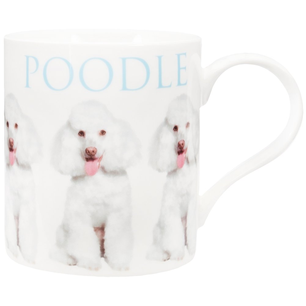 Poodle Repeat Body Coffee Mug - White Ceramic Cup for Dog Lovers - Perfect for Home, Office & Gift Giving