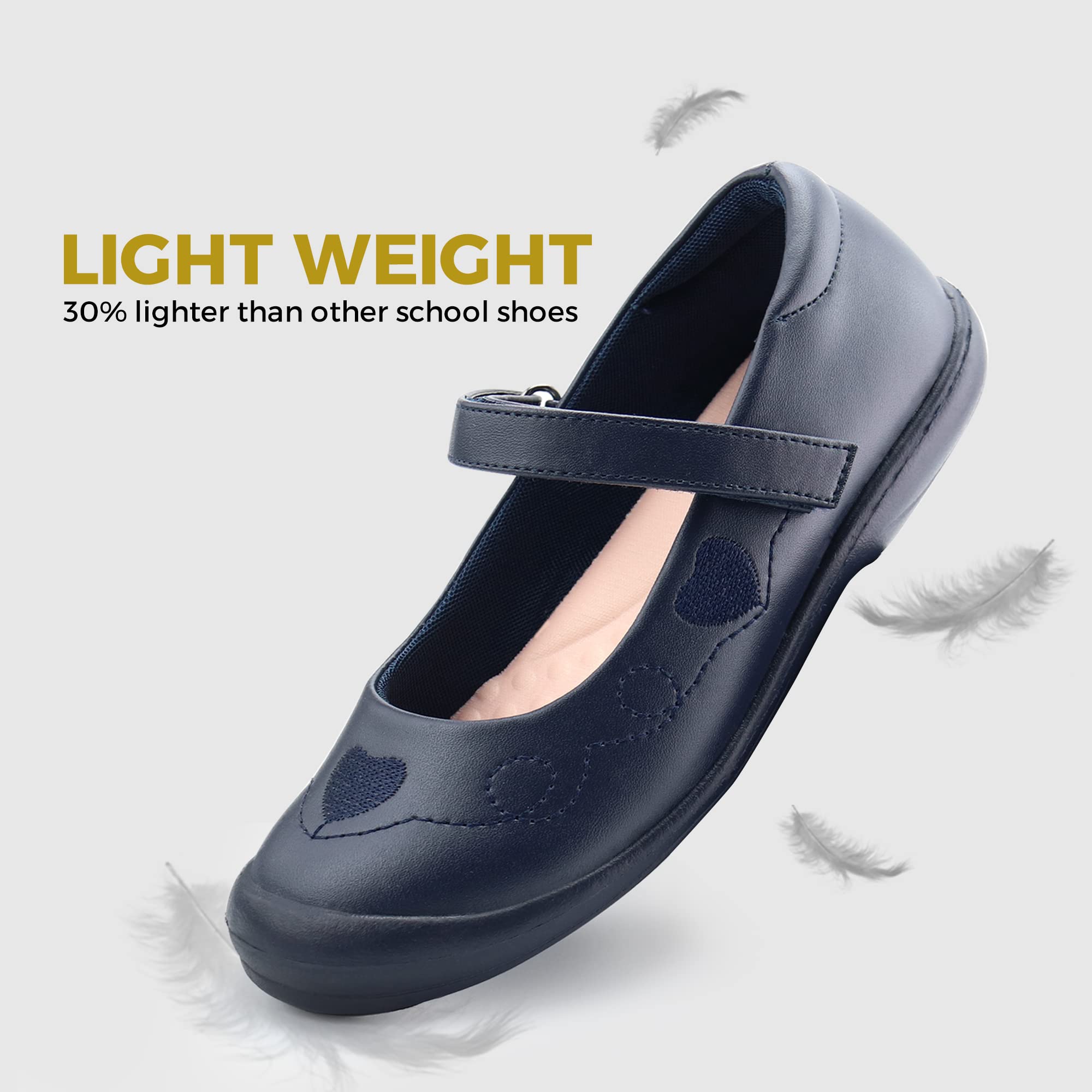Firelli Girls Mary Jane School Shoes - Comfortable Dress Shoes for Uniforms, Church & Special Occasions