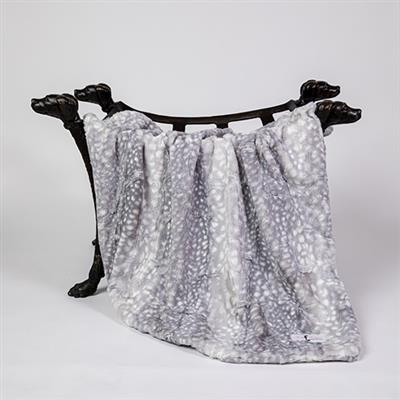 Premium Silver Fawn Cashmere Dog Blanket - Ultra Soft & Warm Pet Blanket for Small to Large Dogs - Perfect for Beds, Couches & Travel