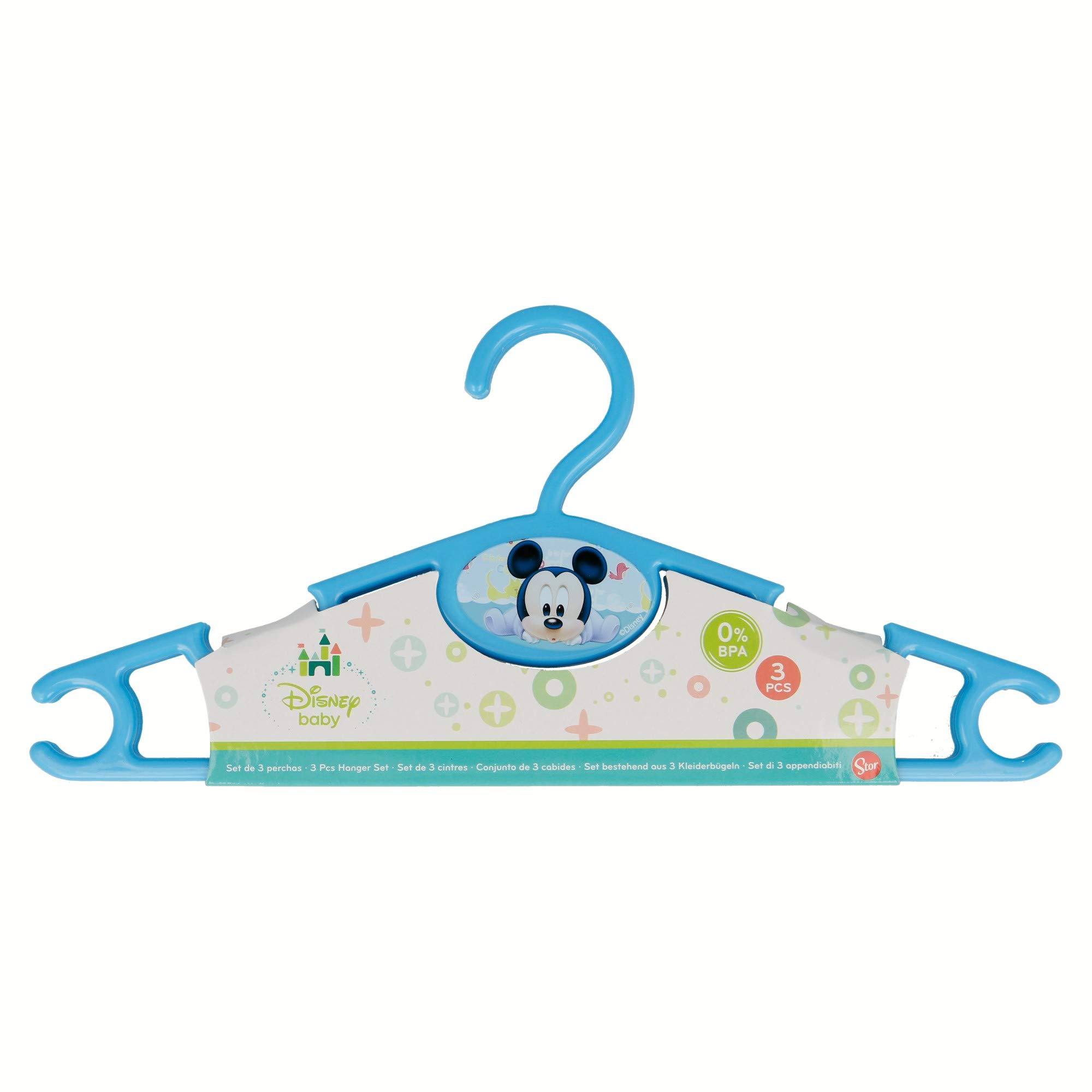 Mickey Mouse Baby Hangers 3-Pack - Soft Clothes Hangers for Infant & Toddler Wardrobe Organization - Nursery, Closet & Travel Use