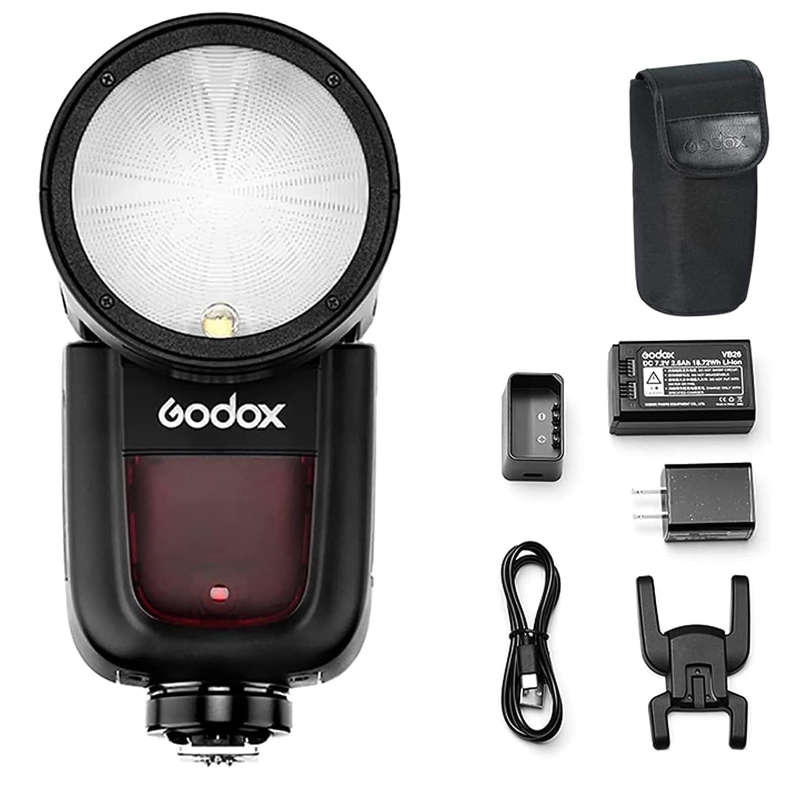 Godox V1-N TTL Camera Flash Speedlite for Nikon Z8, Z9, Z7, Z6, Z5, D850, D810, D750, D610, D7500, D7100, D5300, D3300, D90, D5, D4 - Professional Photography Lighting for Portraits, Weddings & Events