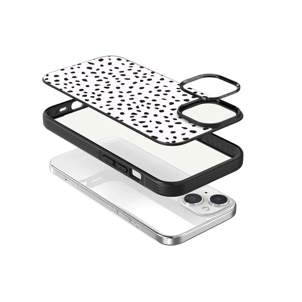 iPhone 15 Case with MagSafe - Slim Protective Cover with White Polka Dots Design | Perfect for Everyday Use, Travel & Work