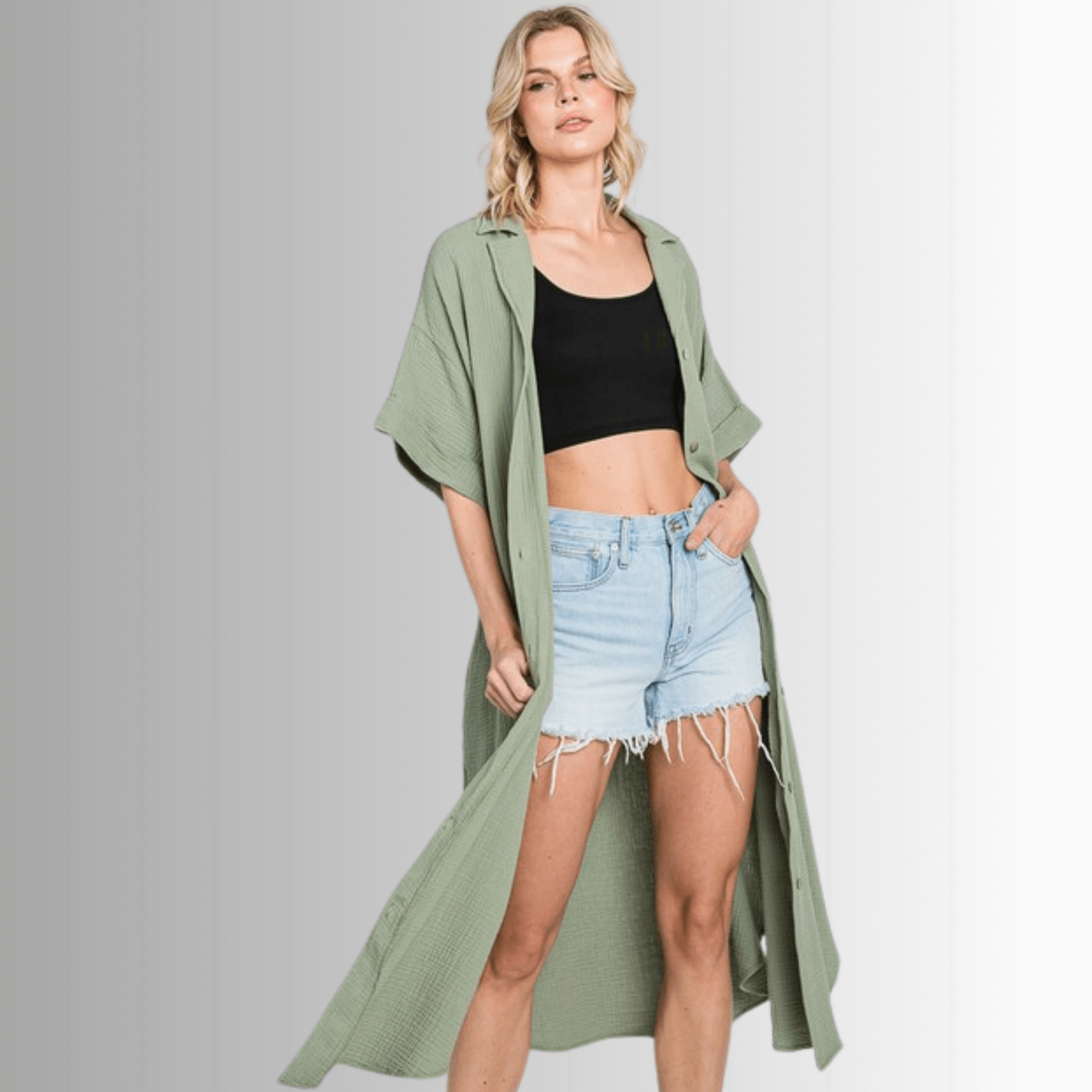 Phoebe Women's Versatile Cotton Gauze Shirt Dress - Casual Summer Boho Chic Style for Beach, Office & Everyday Wear