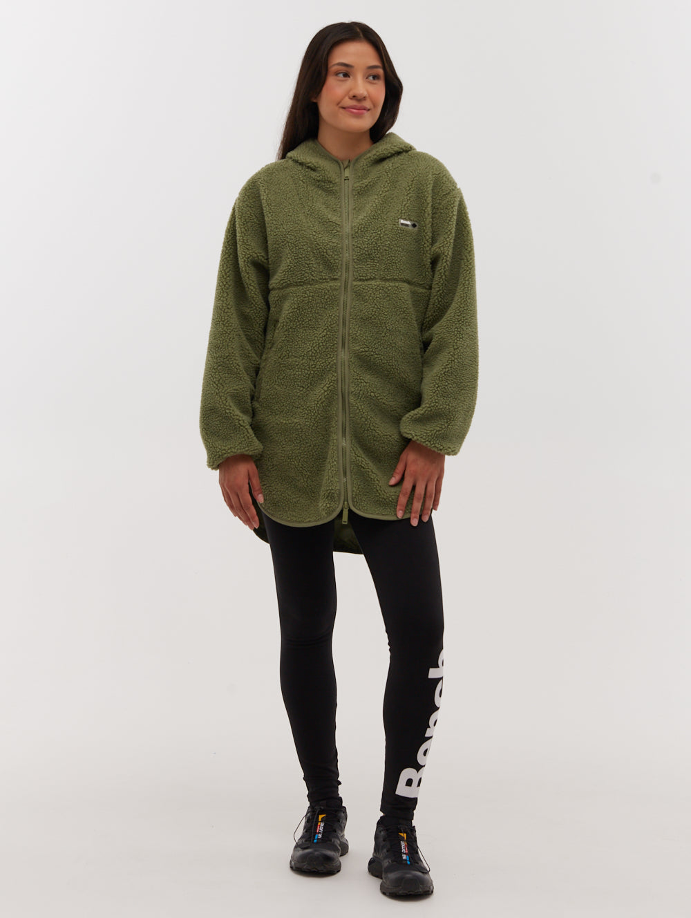 Brilli Longline Sherpa Jacket for Women - Cozy Fleece Lined Winter Coat with Pockets | Perfect for Outdoor Activities, Casual Wear & Cold Weather Fashion