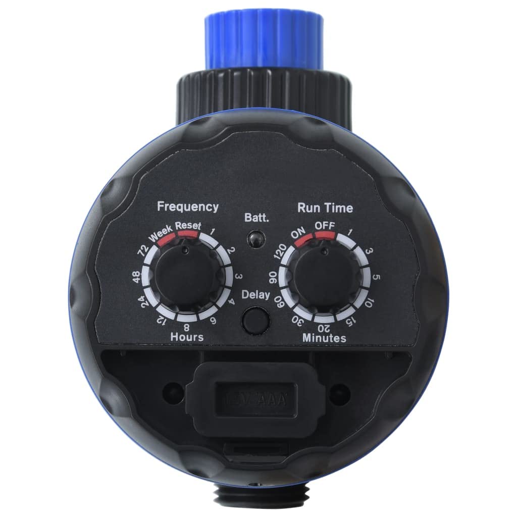 CHARMMA Single Outlet Water Timer with Ball Valves - Black (0.33KG) - Automatic Garden Irrigation System for Lawn, Plants & Outdoor Watering