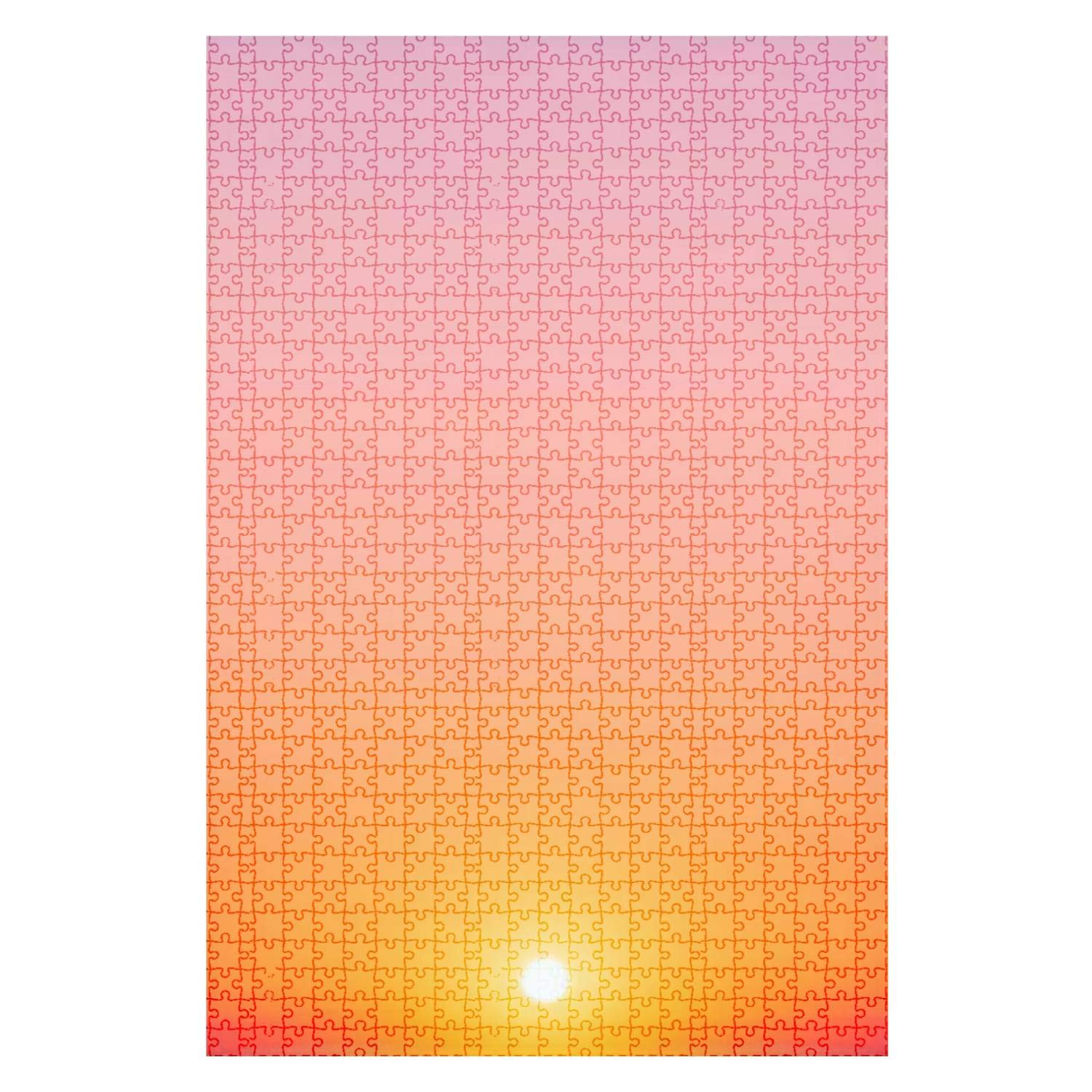 1000 Pieces Wooden Jigsaw Puzzle - Pink Yellow Gradient Sky Design, Fun & Challenging Adult Puzzle Game, Large DIY Educational Toy for Teens & Adults - Perfect for Home Decor, Family Game Night & Gift Giving