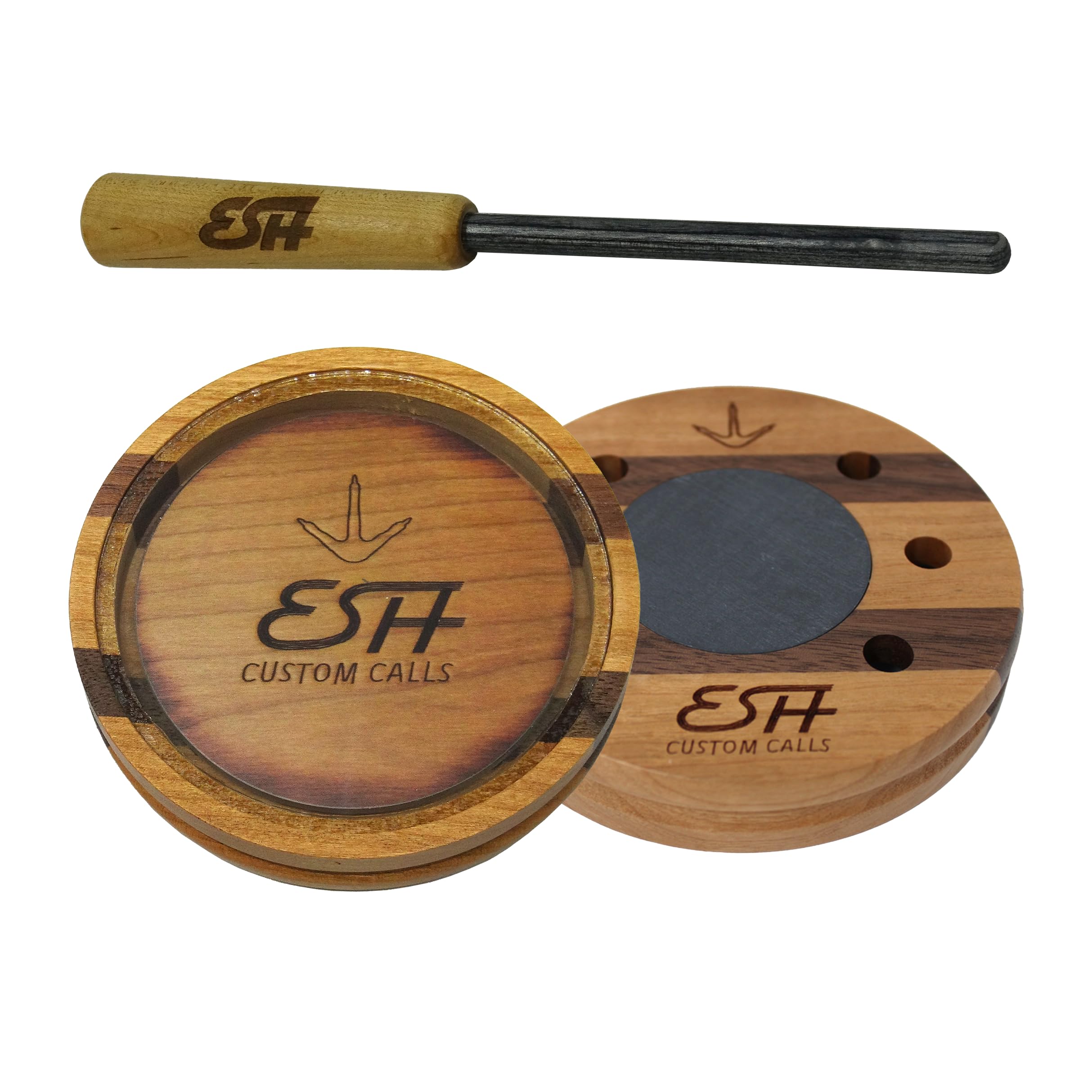 Premium Turkey Pot Calls - Realistic Glass & Slate Turkey Calls with Strikers - Hunting Decoys for Turkey Hunting Season - Perfect for Field Hunting and Outdoor Adventures