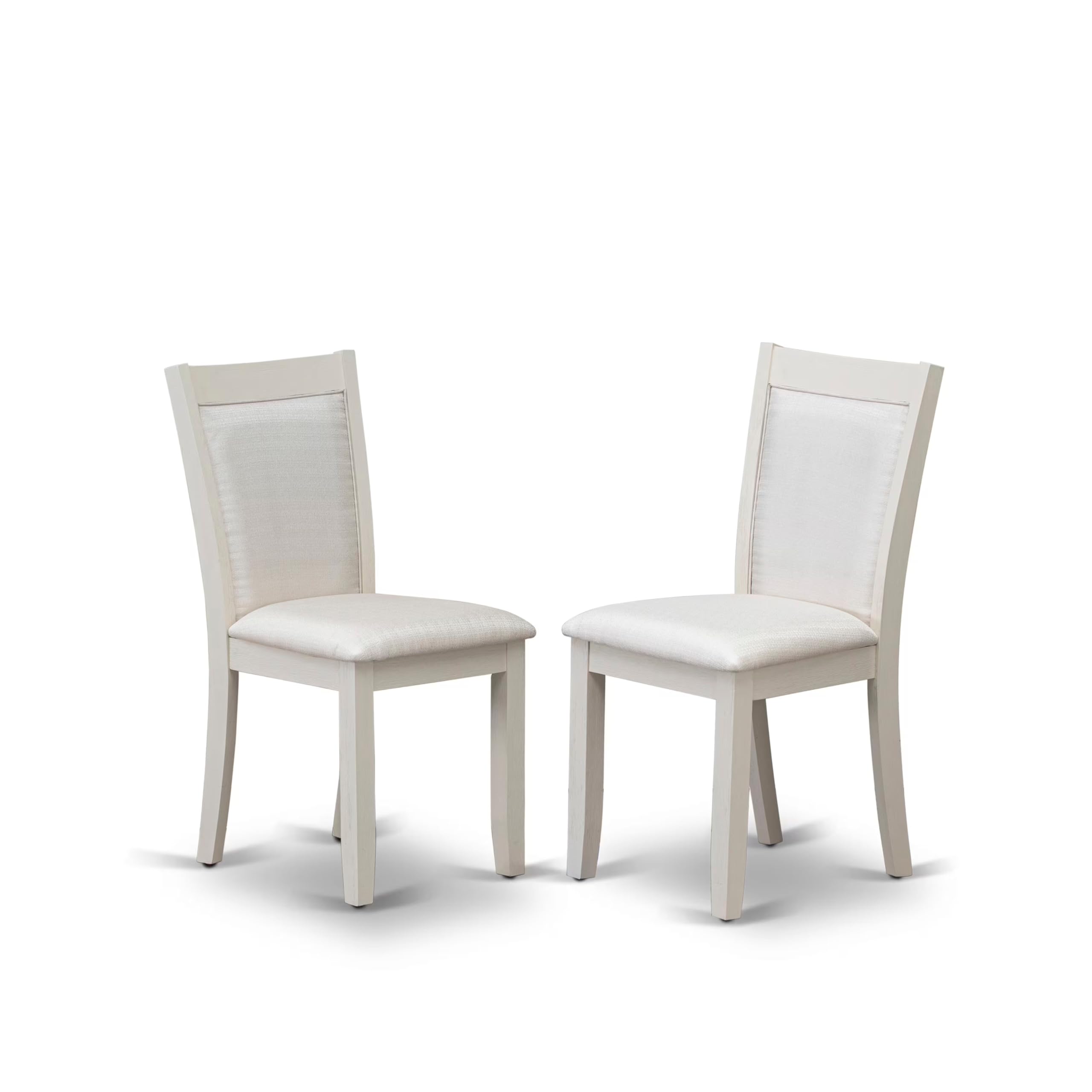 East West Furniture 5-Piece Kitchen Dining Set with Rectangle Table & 4 Cream Linen Parsons Chairs - 40x72 Inch V-Leg Table for 4, Multi-Color - Perfect for Small Spaces, Breakfast Nooks & Cozy Family Meals