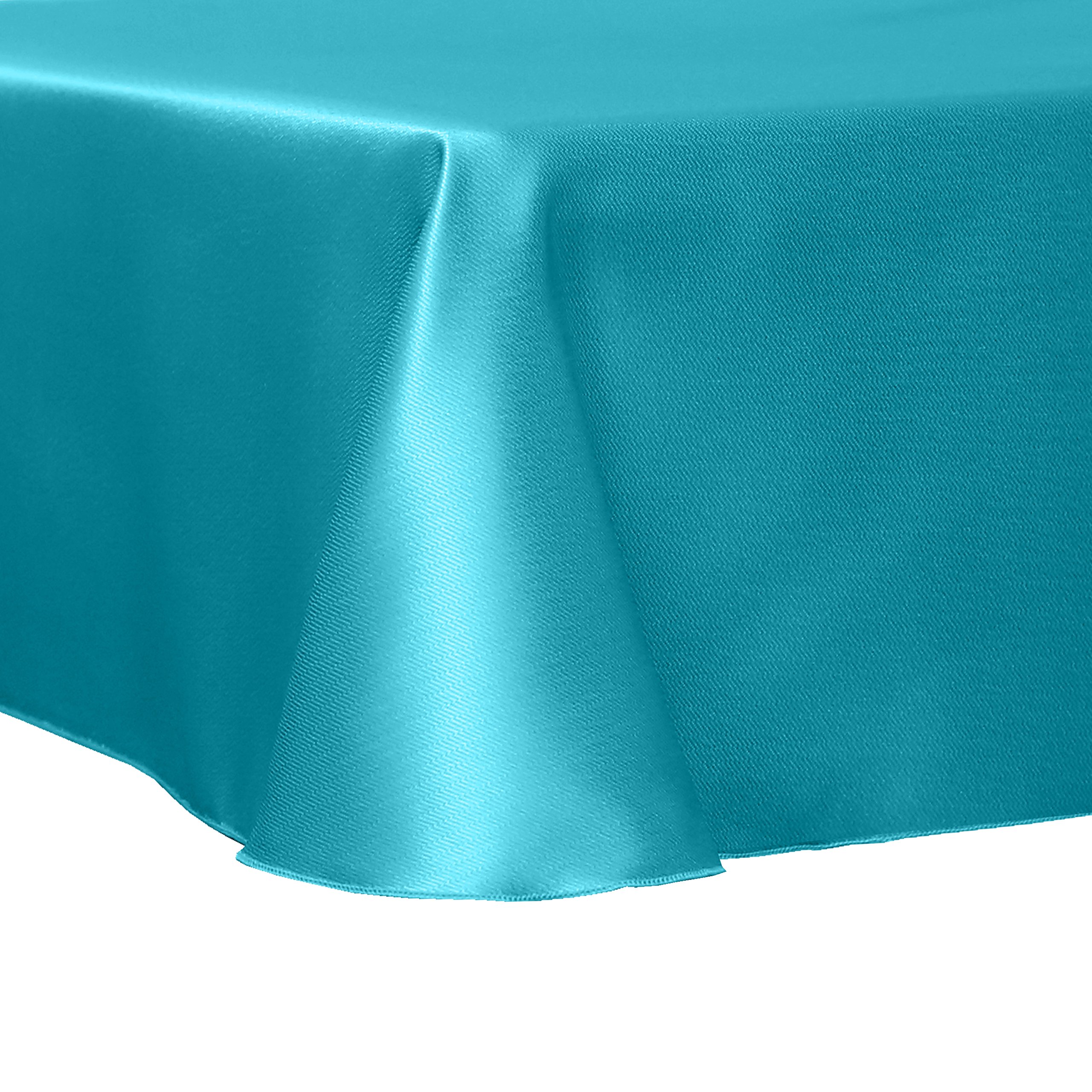Turquoise Blue Herringbone Tablecloth 108x156