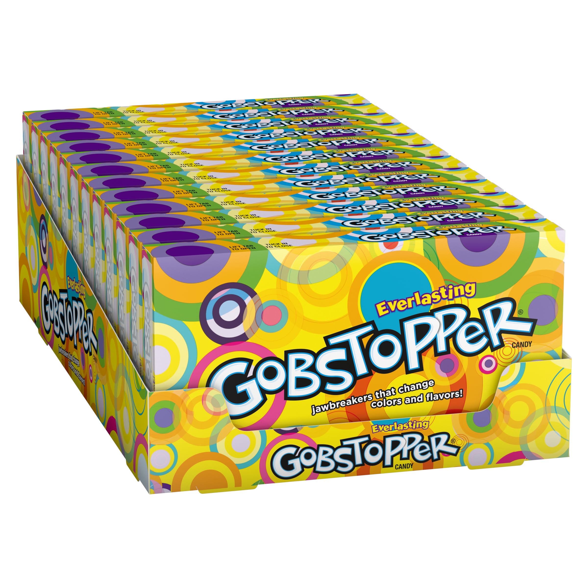 Wonka Everlasting Gobstopper Jawbreaker Candy - 5 oz Pack (12 Count) | Fun Party Favors, Halloween Treats & Movie Night Snacks