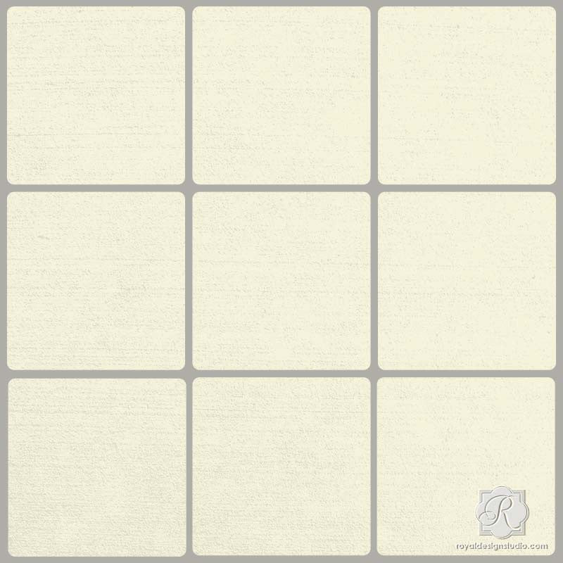 Ceramic Tile Stencils for Trompe L'oeil Painting - DIY Home Decor & Wall Art Design - Perfect for Bathroom, Kitchen Backsplash & Craft Projects