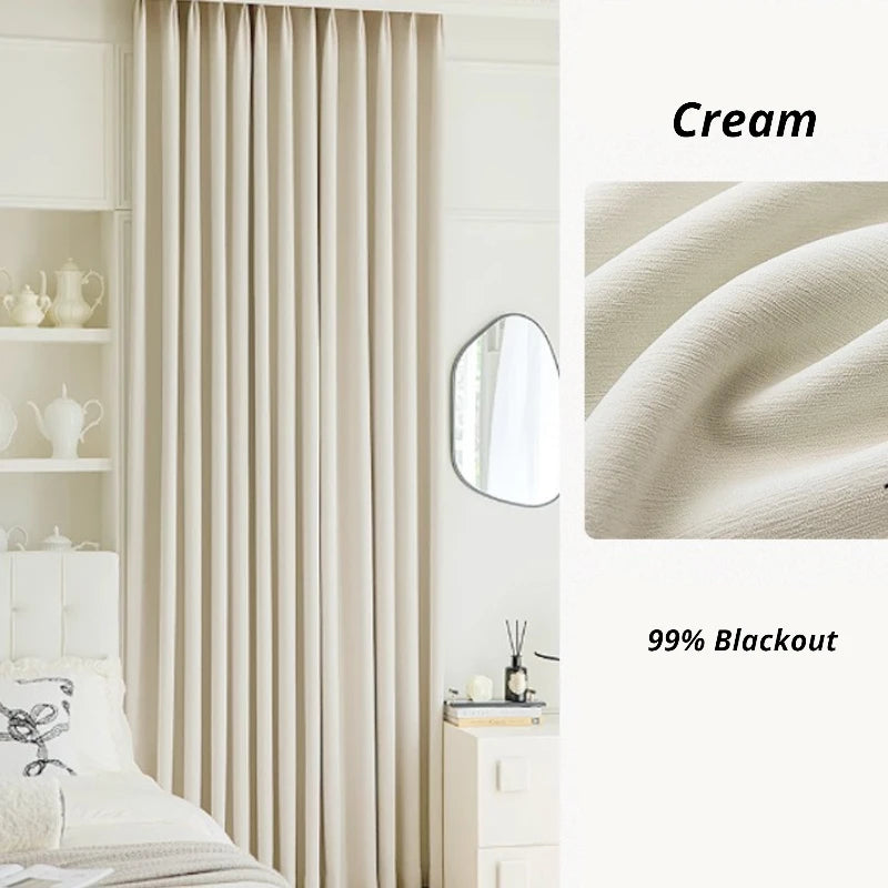 Gianna 5-Pass Chenille Blackout Curtains for Bedroom & Living Room - Thermal Insulated Noise Reducing Custom Window Drapes for Home Decor
