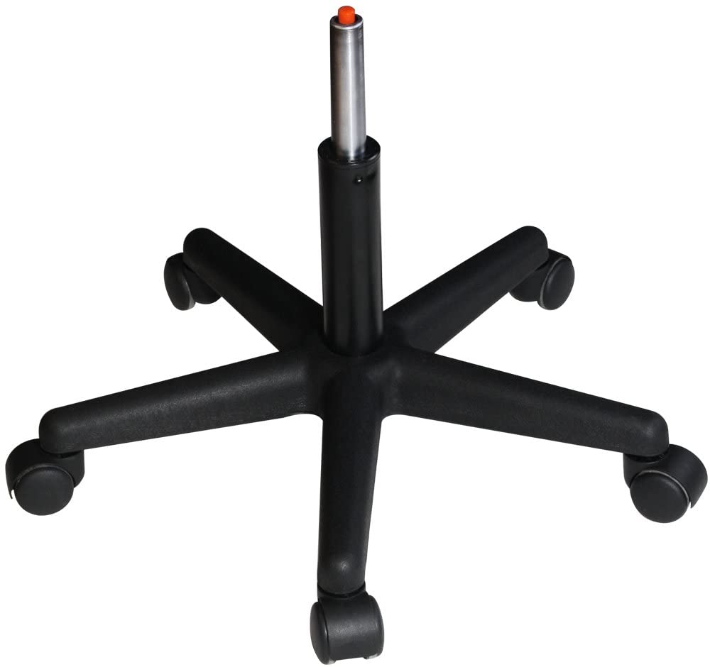 MT Massage Pneumatic Swivel Rolling Massage Stool Black - Adjustable Height Ergonomic Stool for Therapists, Chiropractors & Home Use