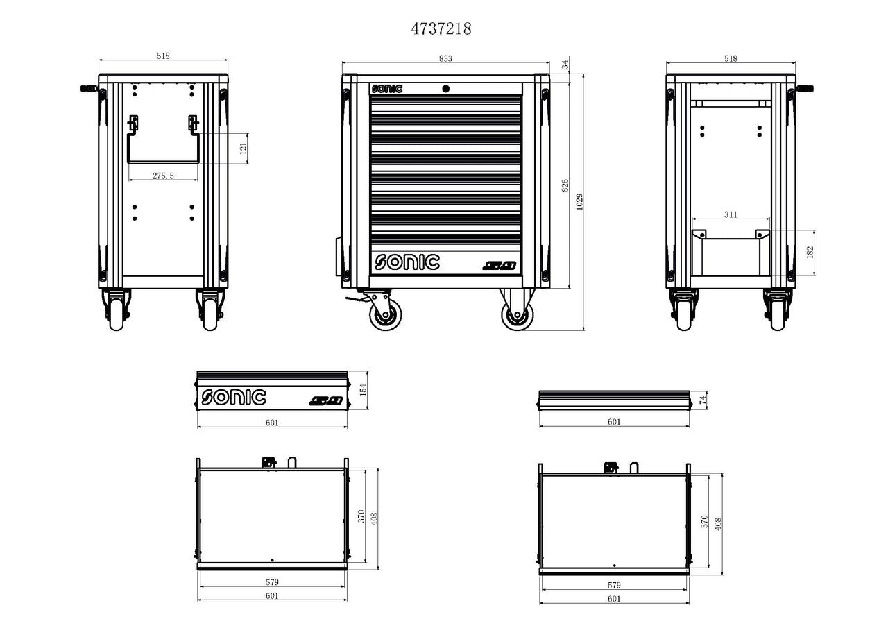NEXT S9 Heavy Duty 8-Drawer Toolbox - Professional Organizer for Garage, Workshop & Home Storage