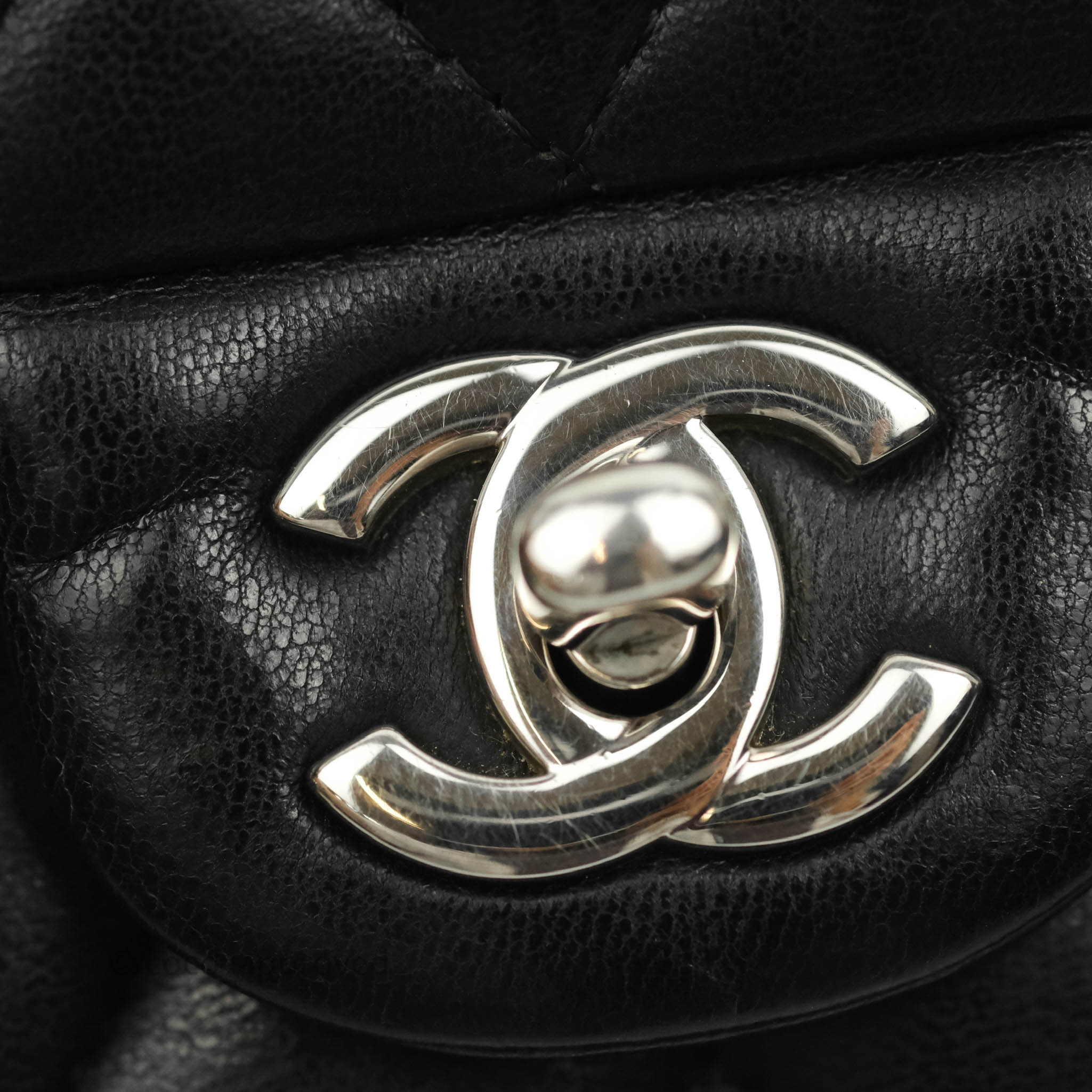 Chanel Classic M/L Medium Double Flap Bag - Black Lambskin Leather with Silver Hardware | Luxury Handbag for Women, Perfect for Work, Evening Events & Everyday Use
