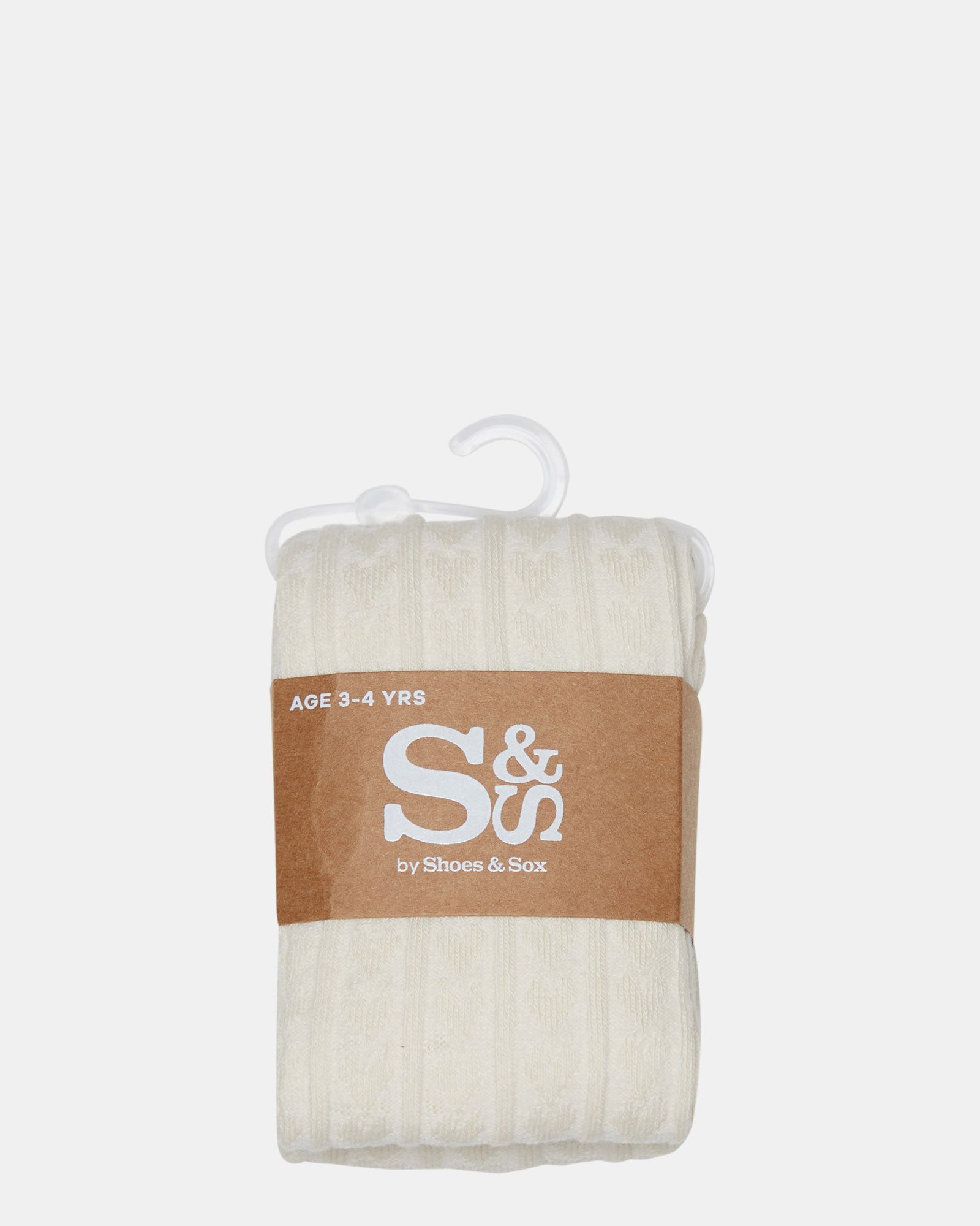 Heart Cable Knit Cotton Tights II Cream - Soft Winter Leggings for Women, Cozy Casual Wear & Layering Outfits
