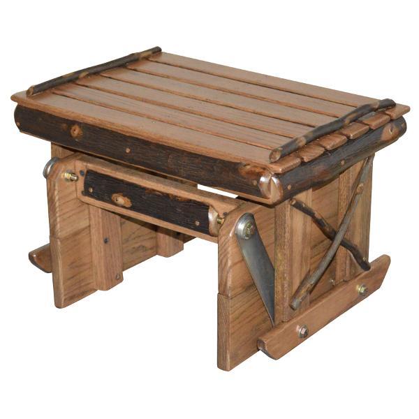 Hickory Gliding Ottoman - Smooth Motion Footrest with Storage, Comfortable Living Room Furniture for Relaxing & Reading - Perfect for Small Spaces, Home Theater & Nursery