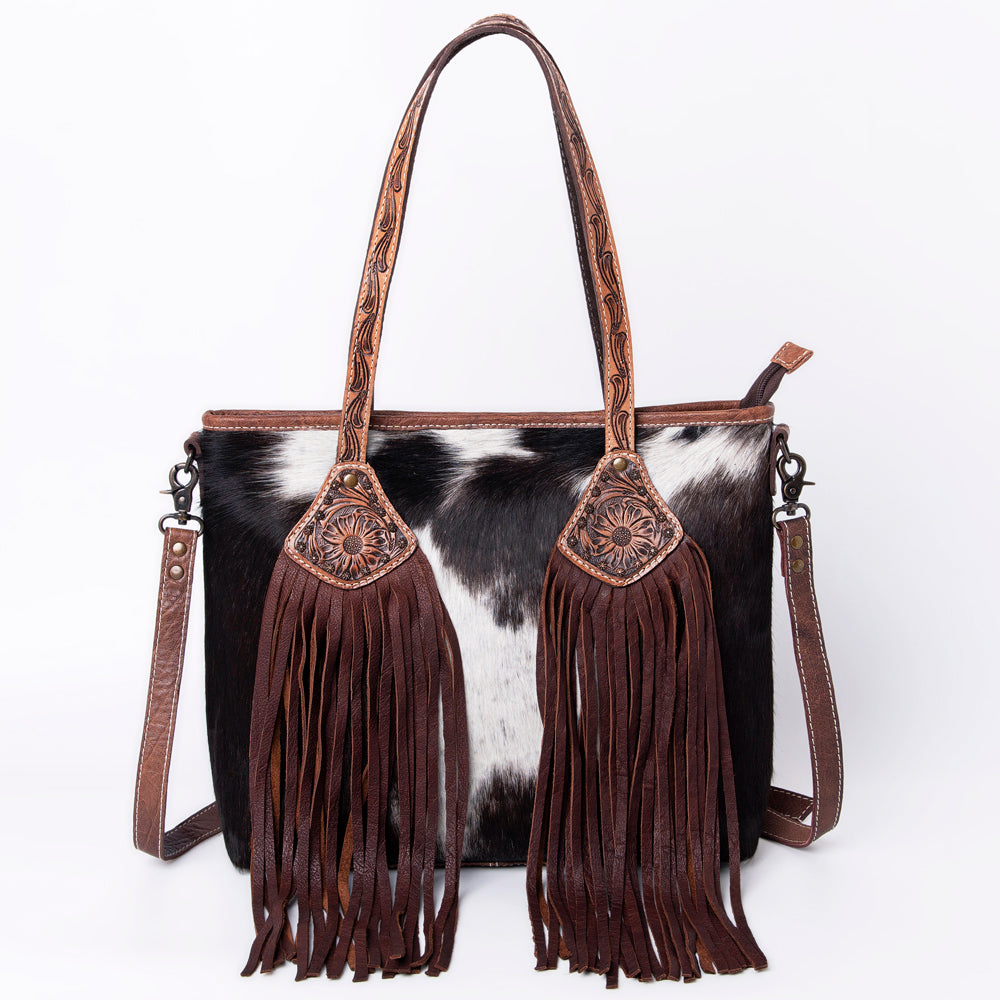 ADBG1045 Genuine Leather Women's Western Handbag - American Darling Tote Hair Purse for Cowgirl Fashion & Everyday Use