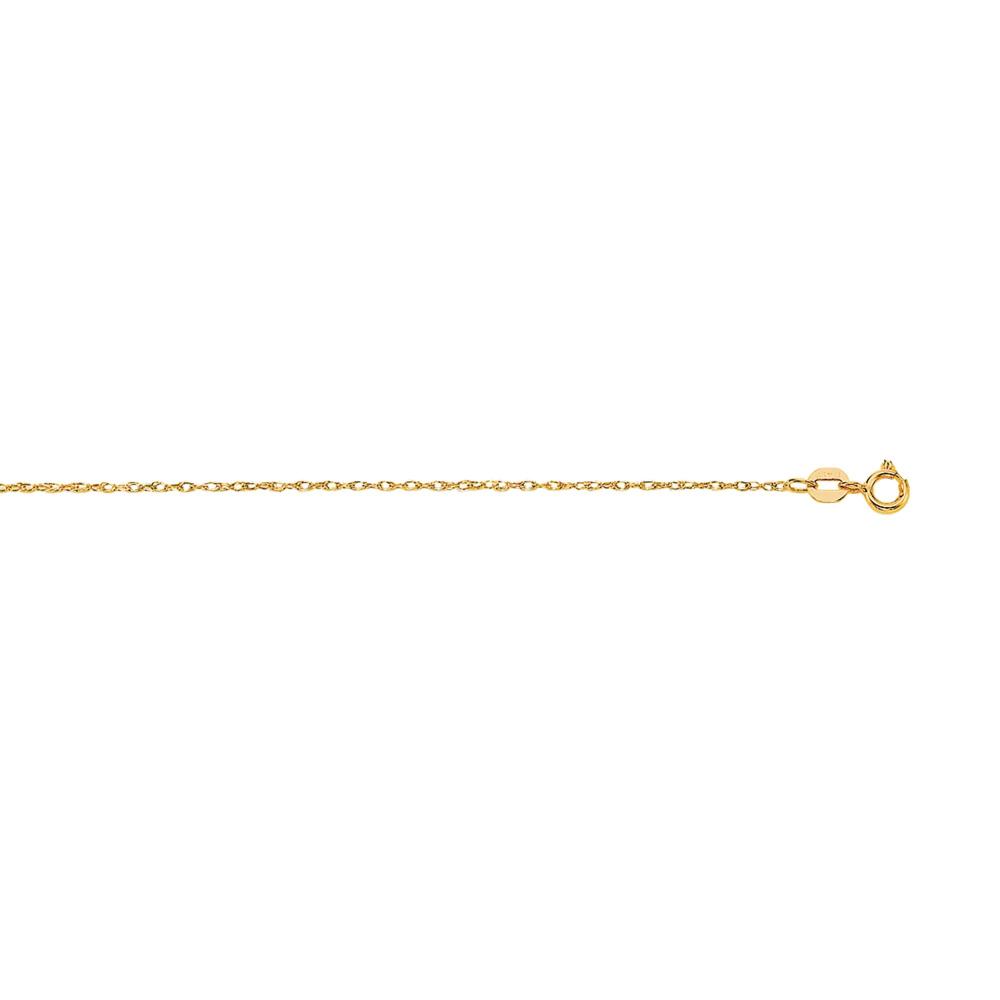 14K Gold .85mm Machine Rope Chain Necklace - Durable Carded Jewelry for Men & Women | Perfect for Gifts, Everyday Wear & Special Occasions