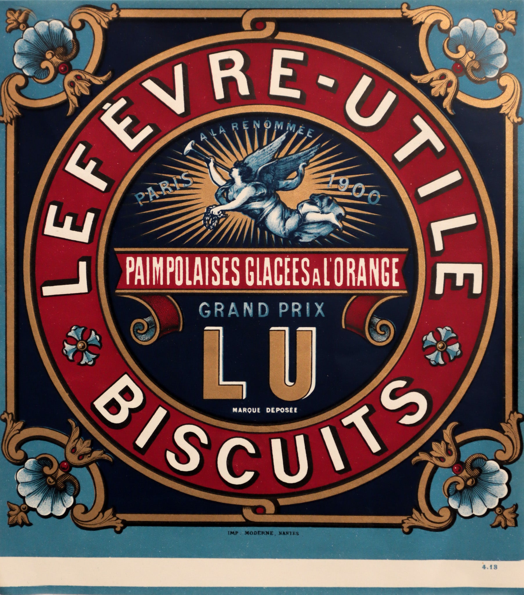Original Lefevre Utile (LU Biscuits) - 1900 Paimpolaises Orange Glazed Cookies - Authentic French LU Biscuits for Tea Time, Gifts & Dessert Pairing