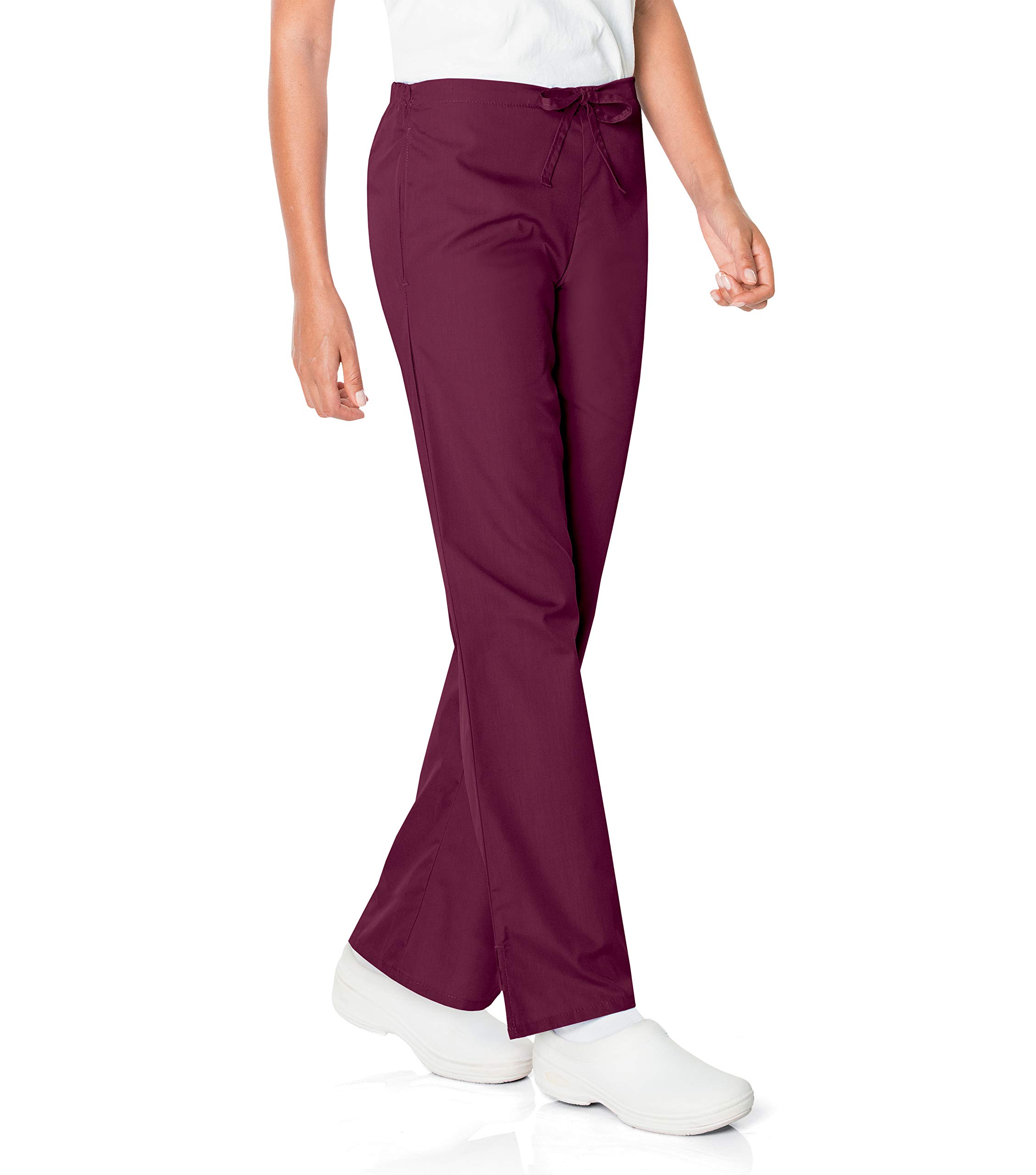 ScrubZone 83222 Flare Leg Scrub Pants for Women - Wine XSP - Comfortable Medical Work Pants for Nurses & Healthcare Professionals | Perfect for Hospitals, Clinics & Long Shifts