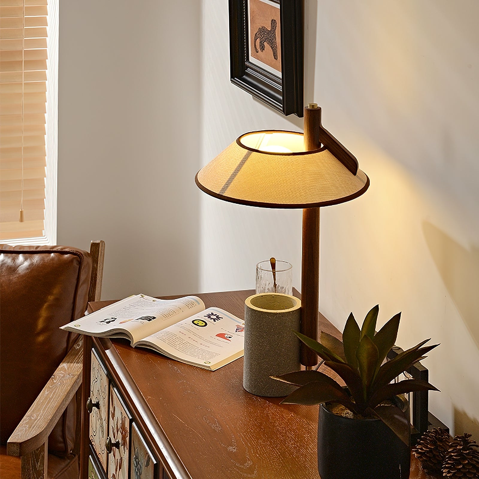 Puro Modern LED Table Lamp - Adjustable Brightness & USB Charging for Bedroom, Office & Living Room - Energy Efficient Night Light & Reading Lamp