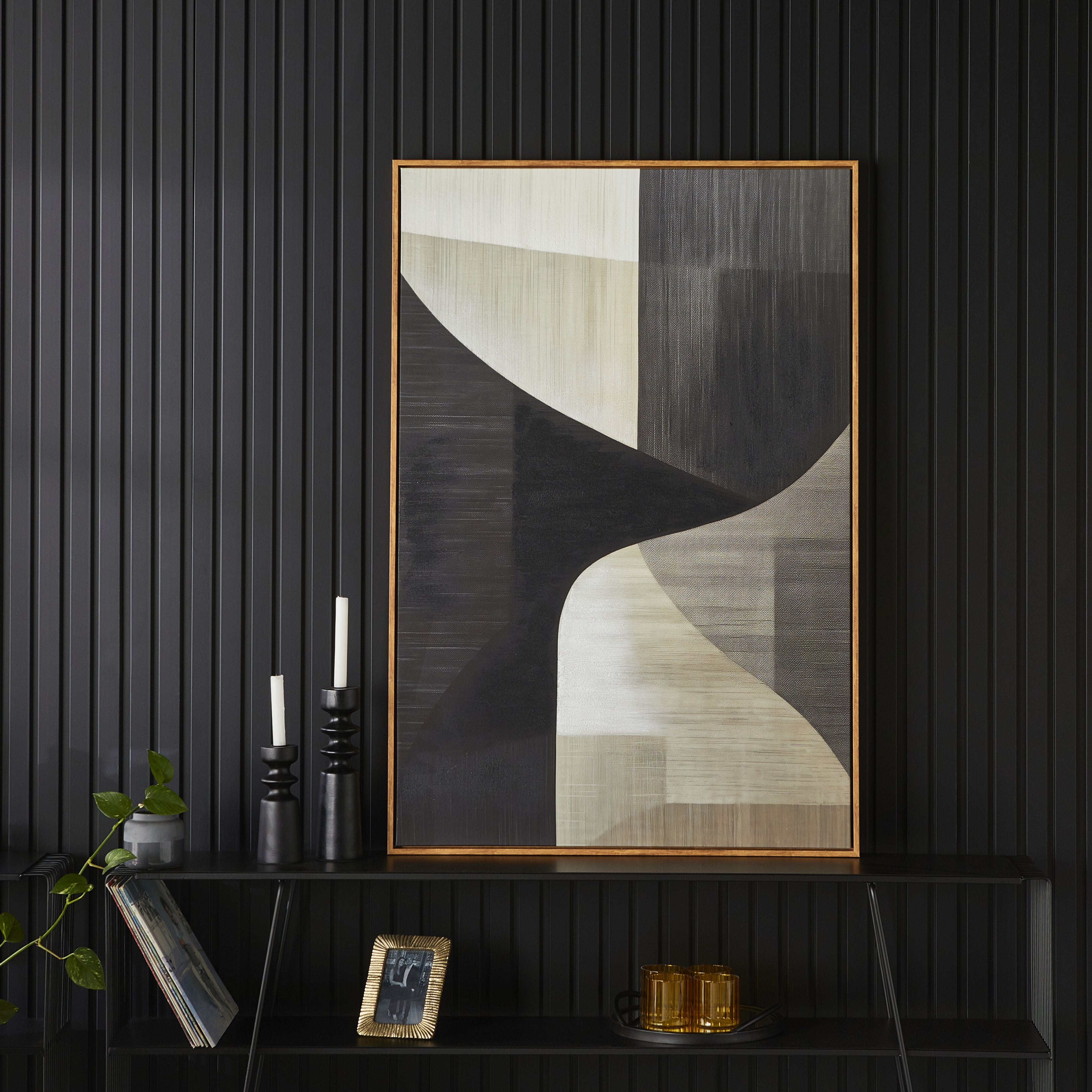 Abstract Geometry II Canvas Print 80x120cm (32x47in) - Modern Wall Art for Living Room, Bedroom & Office Decor