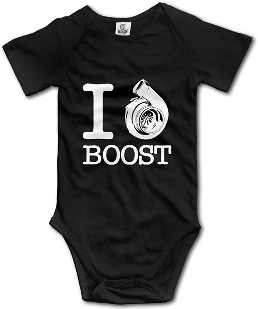 LyCheer Boost Engine Car Racing Baby Bodysuit - Short Sleeve Cartoon Onesie Romper for Boys & Girls (Black) - Perfect for Playtime, Birthday Parties & Casual Outings