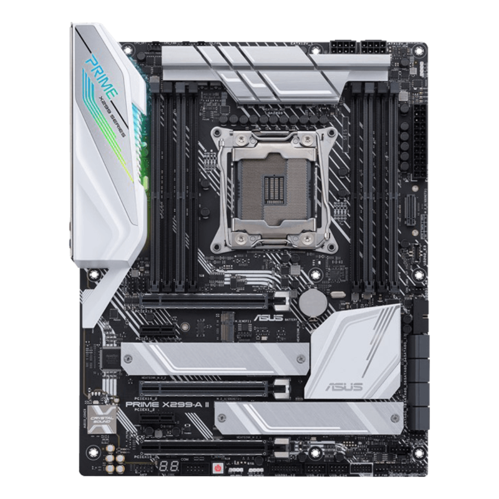 ASUS PRIME X299-A II ATX Motherboard - LGA 2066 Socket, DDR4, Dual M.2, USB 3.1 - Perfect for Gaming PC Builds & High-Performance Workstations