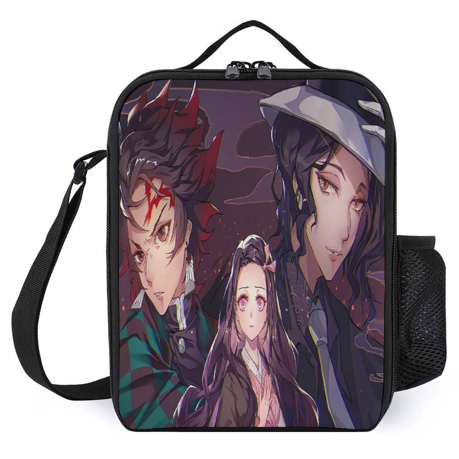 Anime Insulated Lunch Bag with Adjustable Shoulder Strap - Reusable Thermal Lunch Box Tote for Kids, School, Work, Picnic & Travel (25x20x8cm) - Perfect for School Lunches, Office Meals & Outdoor Adventures