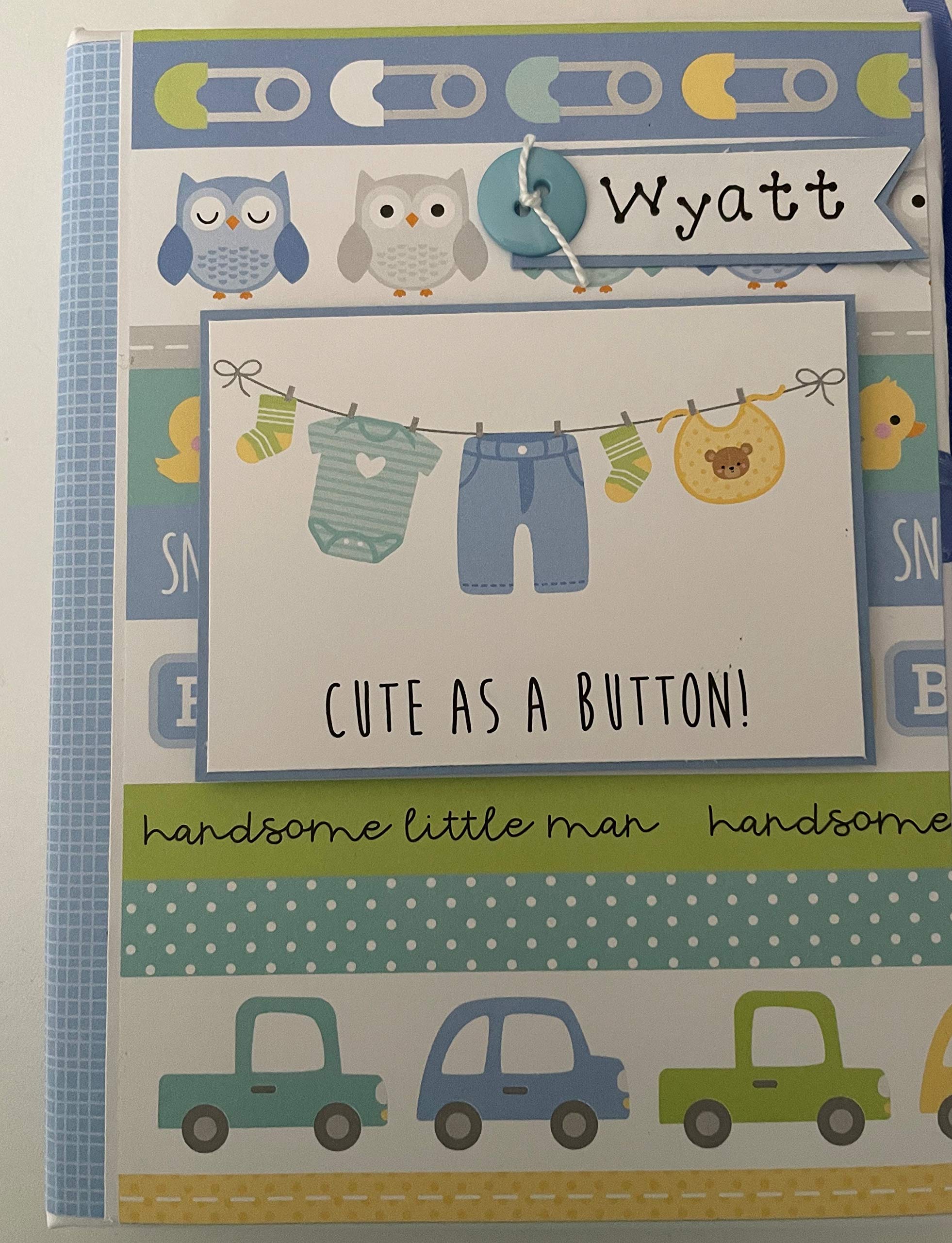Personalized Baby Boy Photo Album - Custom Baby Boy Brag Book & Memory Book - Perfect Baby Shower Gift & Grandparent Keepsake - 4x6 Inch Photo Book for Newborn Memories - Ideal for Sip and Share Parties & First Year Milestones