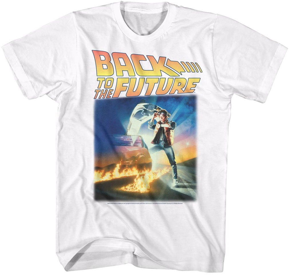 Back To The Future Men's This Time Graphic T-Shirt - Vintage Movie Tee for Fans, Casual Wear & Cosplay