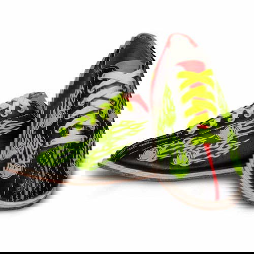 Linds Glow Balls of Fire Men's Bowling Shoes with Lace-Up Design - Perfect for League Play, Tournament Rentals & Casual Bowling Nights
