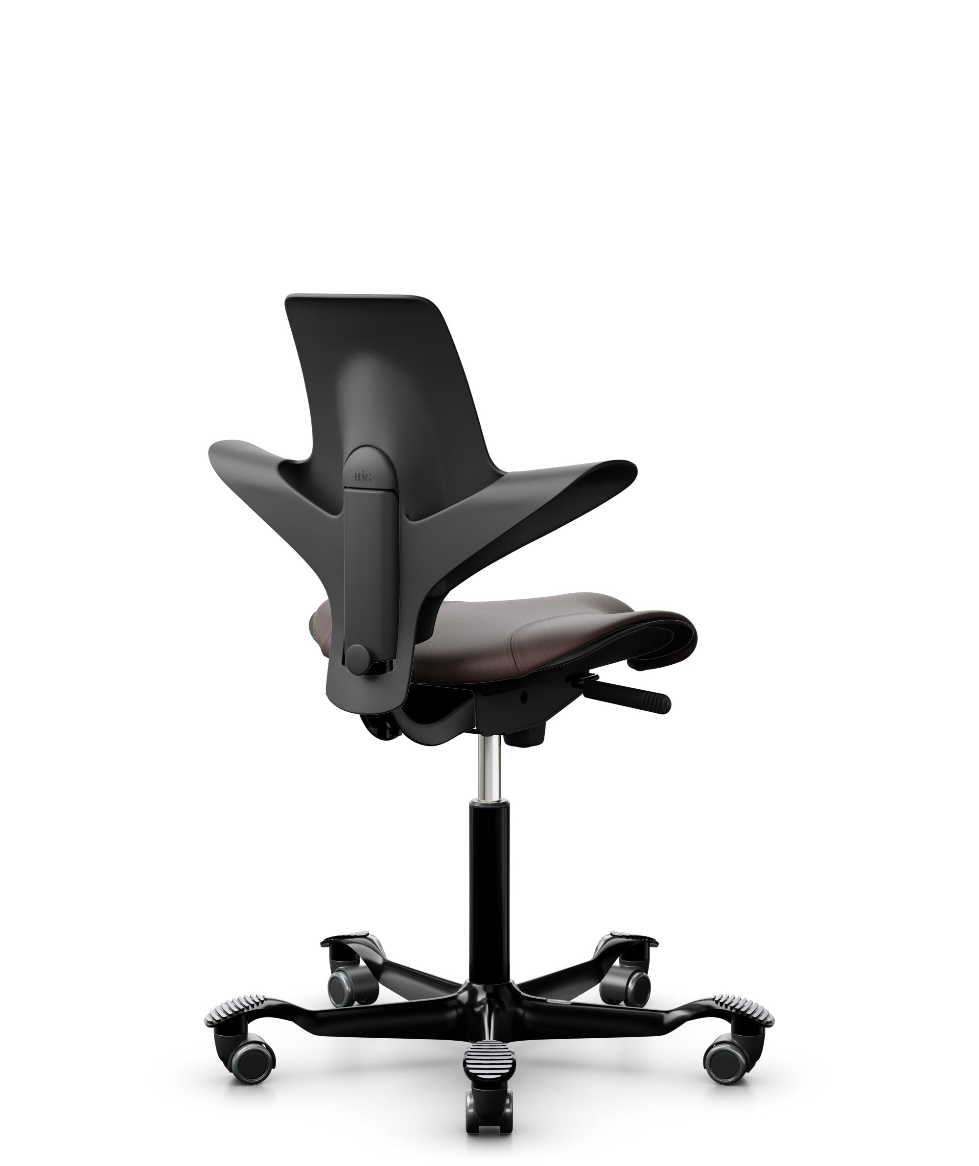 HÅG Capisco Puls 8020 Ergonomic Office Chair - Maroon Paloma Soft Leather for Home & Workspace Comfort