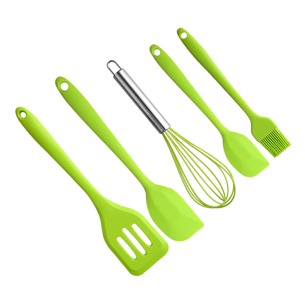 DOITOOL 5-Piece Non-Stick Silicone Kitchen Utensil Set - Baking Spatula, Rubber Cookware Tools, Mini Scraper for Cake, Pizza & Cooking - Perfect for Home Bakers & Professional Chefs