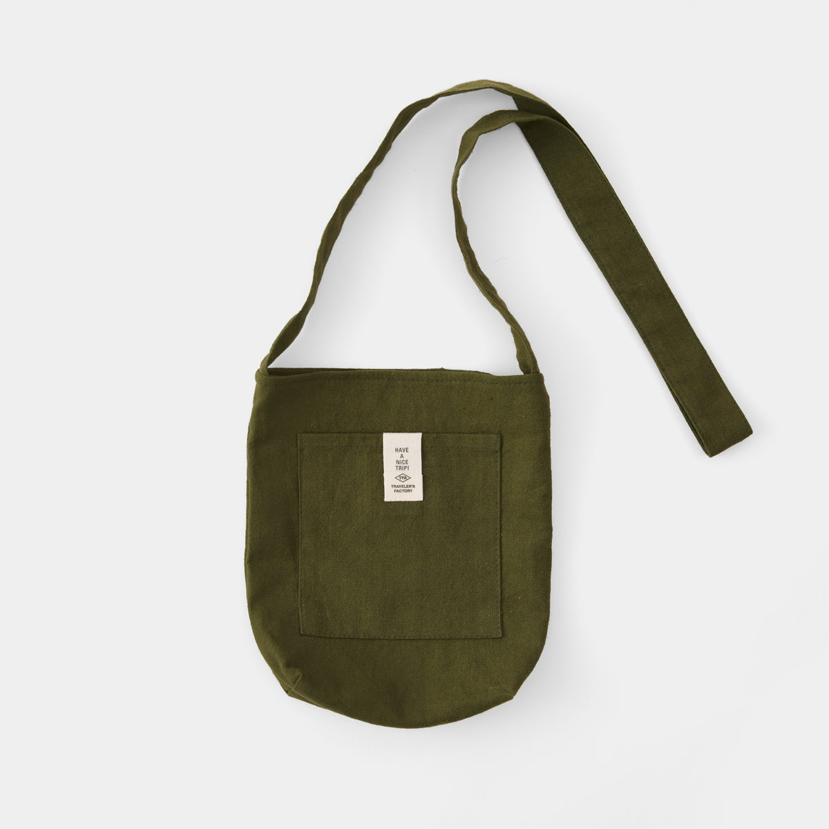 TRAVELER'S COMPANY Traveler's Factory Sacoche Olive - Premium Canvas Crossbody Bag for Travel, Work & Everyday Use