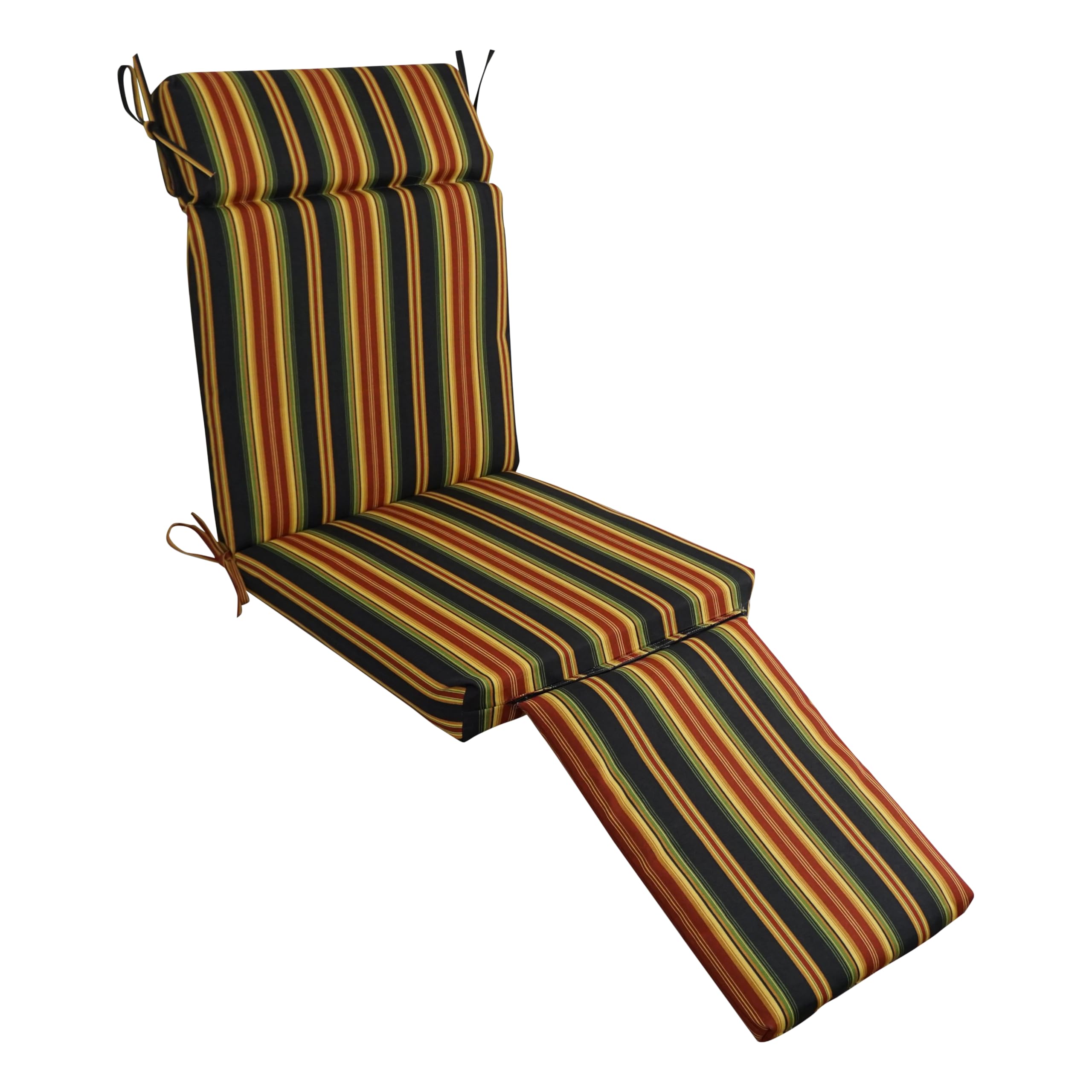 Blazing Needles Steamer Deck Outdoor Lounger Cushion - Waterproof & Comfortable Patio Furniture Cushion for Poolside, Deck, or Beach (Lyndhurst Raven) - Perfect for Relaxing by the Pool or Outdoor Lounging