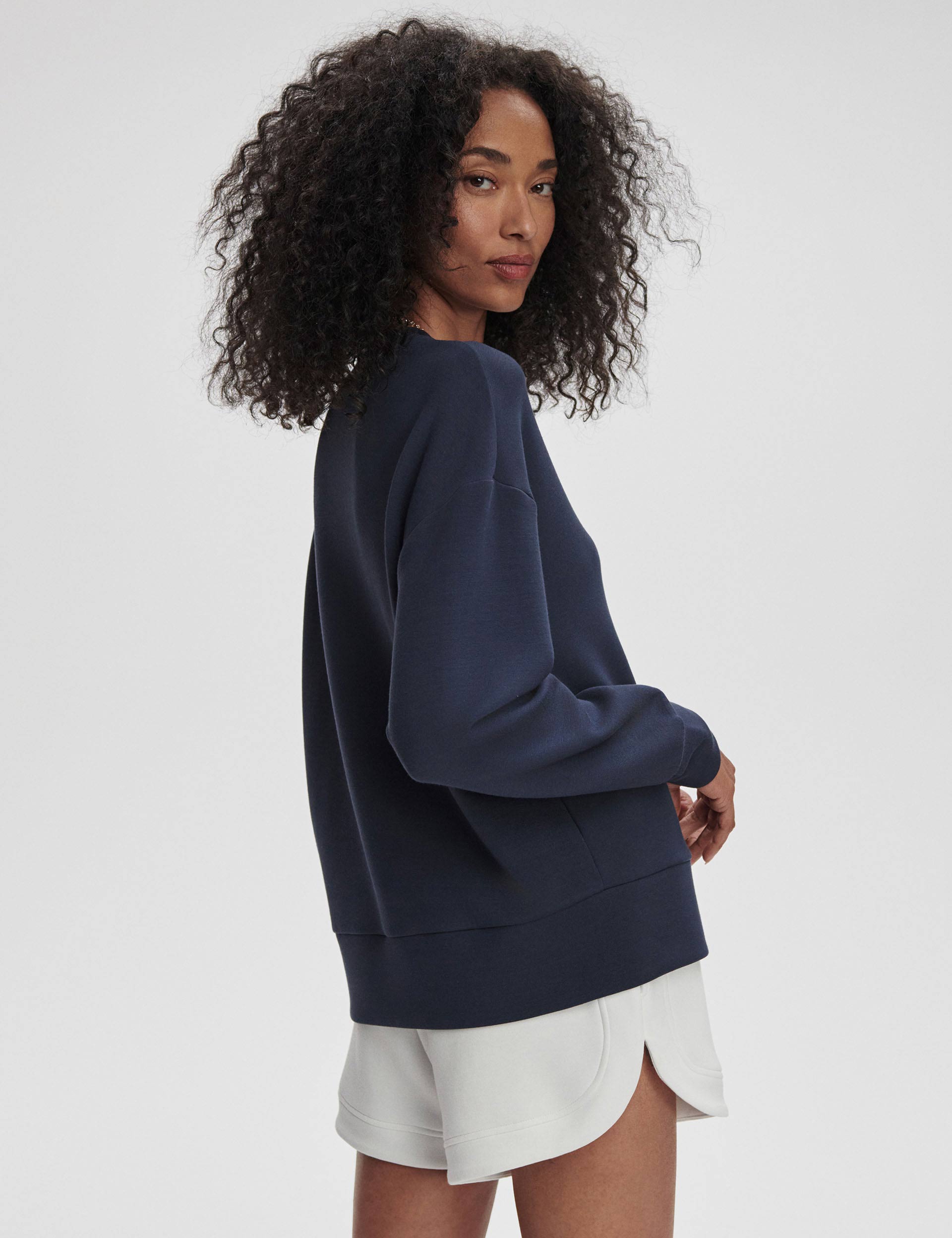Rasco Namesake Sweatshirt - Navy & White Color Block Pullover for Men & Women | Casual Wear, Gym, Lounge, Street Style Fashion