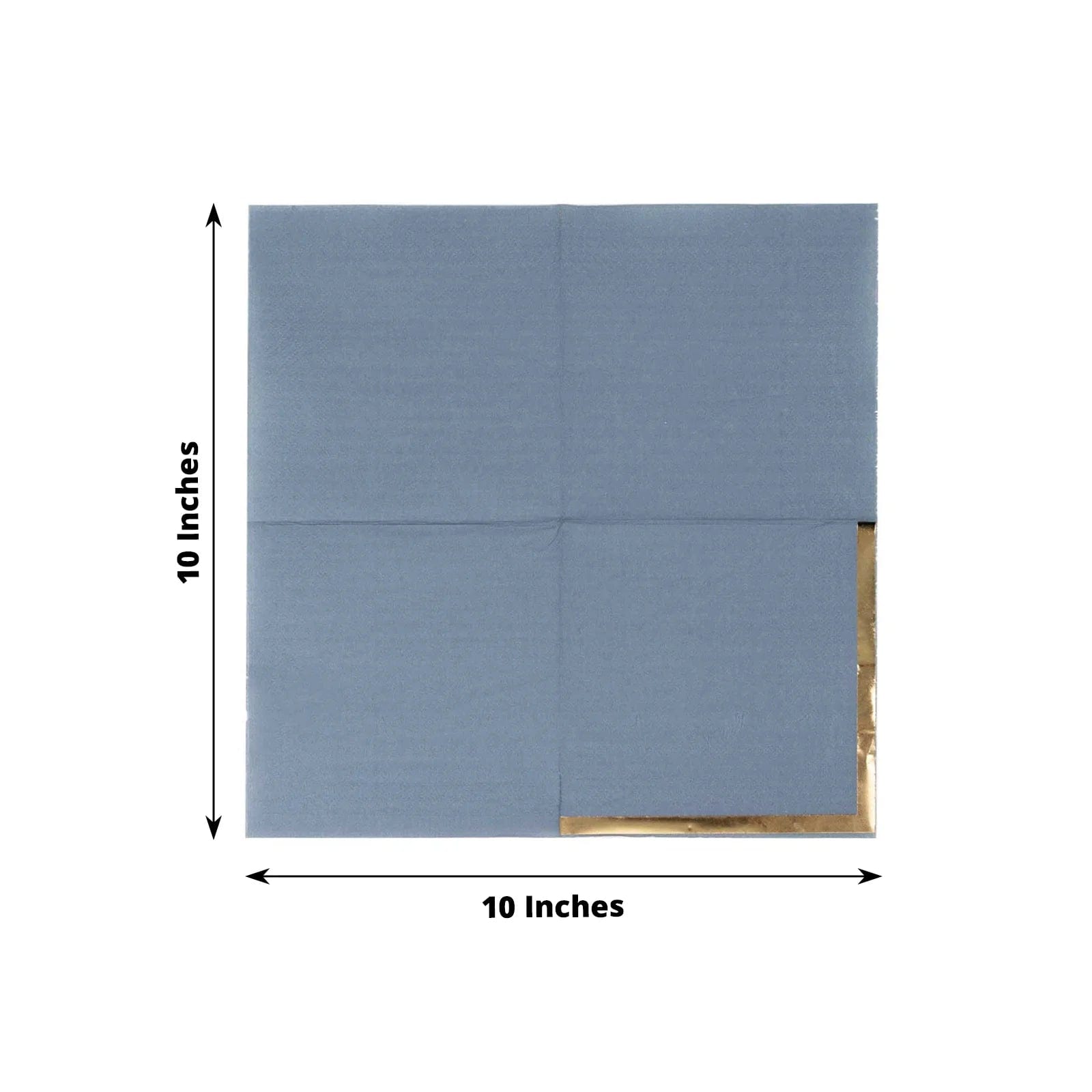 50 Soft 2-Ply Disposable Dinner Cocktail Napkins with Gold Foil Edge - Elegant Party Tableware for Weddings, Events & Home Entertaining