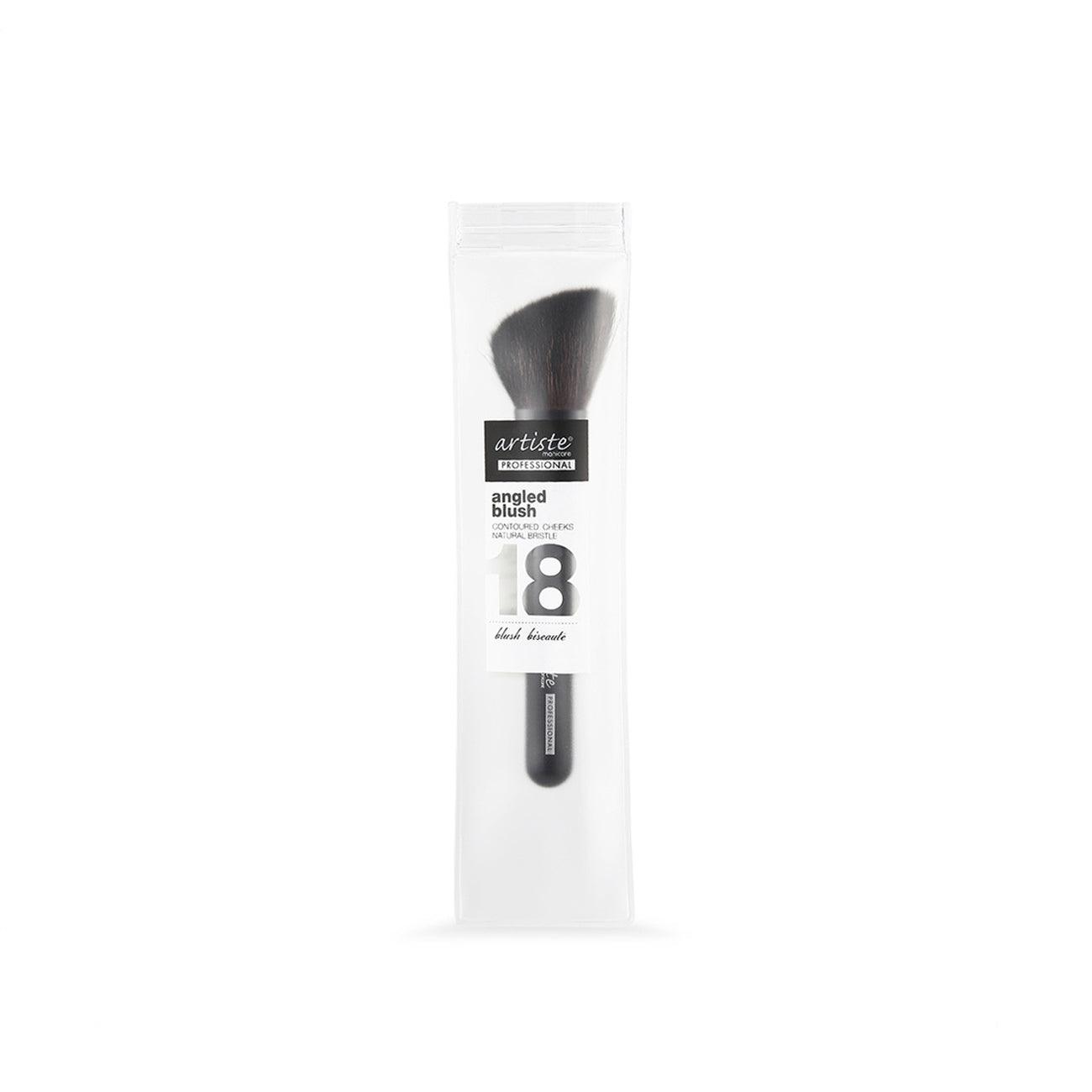 Artiste Professional Angled Blush Brush 18 - Soft Synthetic Bristles for Flawless Makeup Application - Perfect for Contouring, Blending & Highlighting - Ideal for Professional Makeup Artists & Beauty Enthusiasts