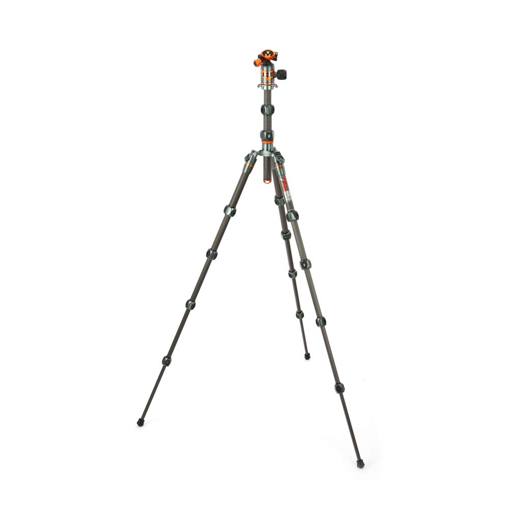 3 Legged Thing Legends Ray Kit Carbon Fiber Tripod – Lightweight Travel Tripod with 3 Detachable Legs & Multiple Mounting Points | Adjustable Camera Stand for Photography, Vlogging & Outdoor Adventures (RAYKITGREY)