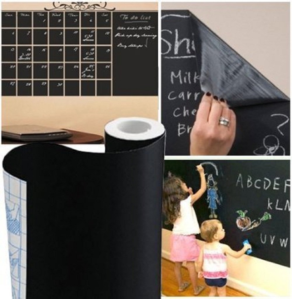 DIY Removable Chalkboard Wall Stickers - 2 Rolls (18