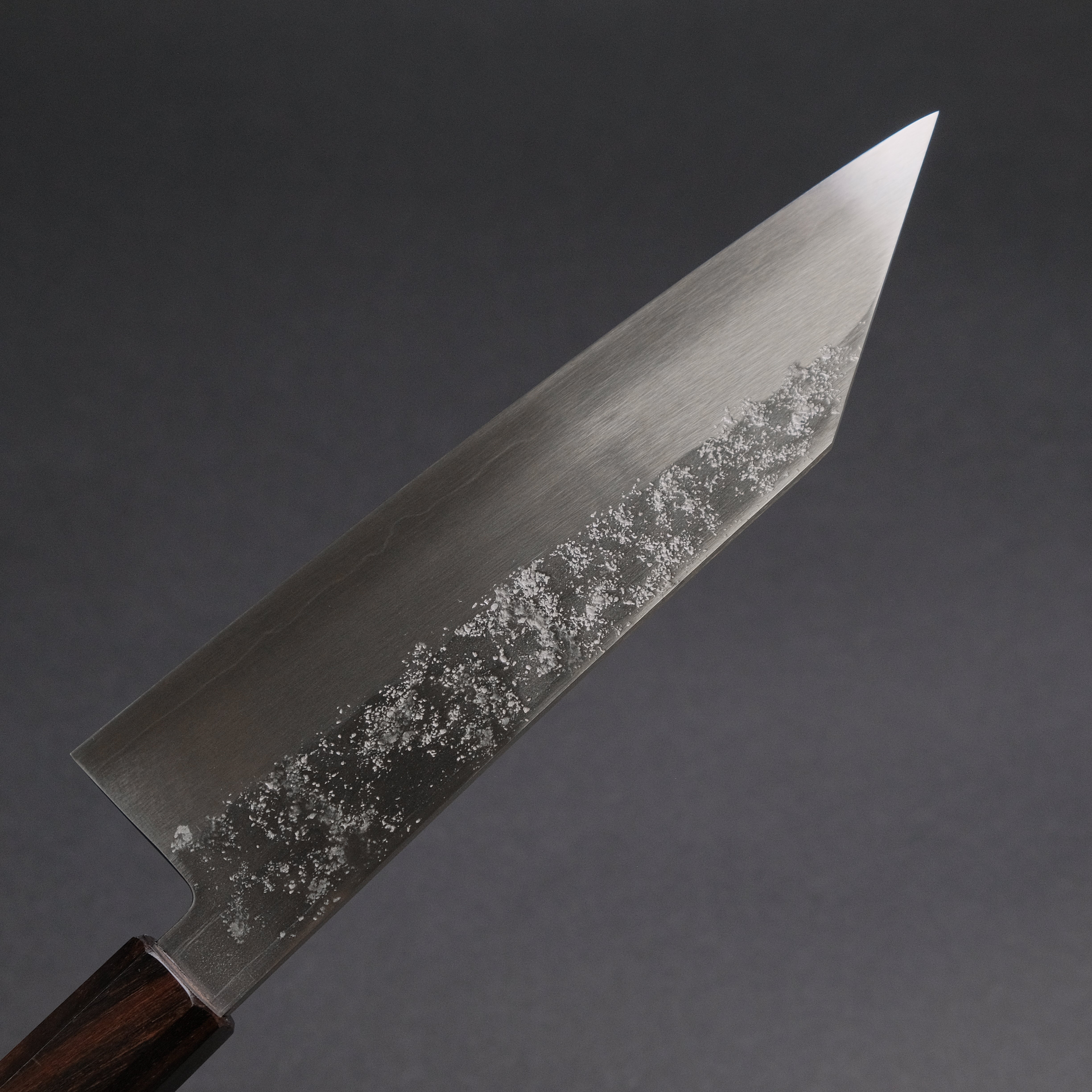Hitohira Imojiya TH Silver #3 Nashiji Bunka 180mm Japanese Chef Knife with Ebony Handle - Perfect for Sushi, Vegetables & Precision Cutting